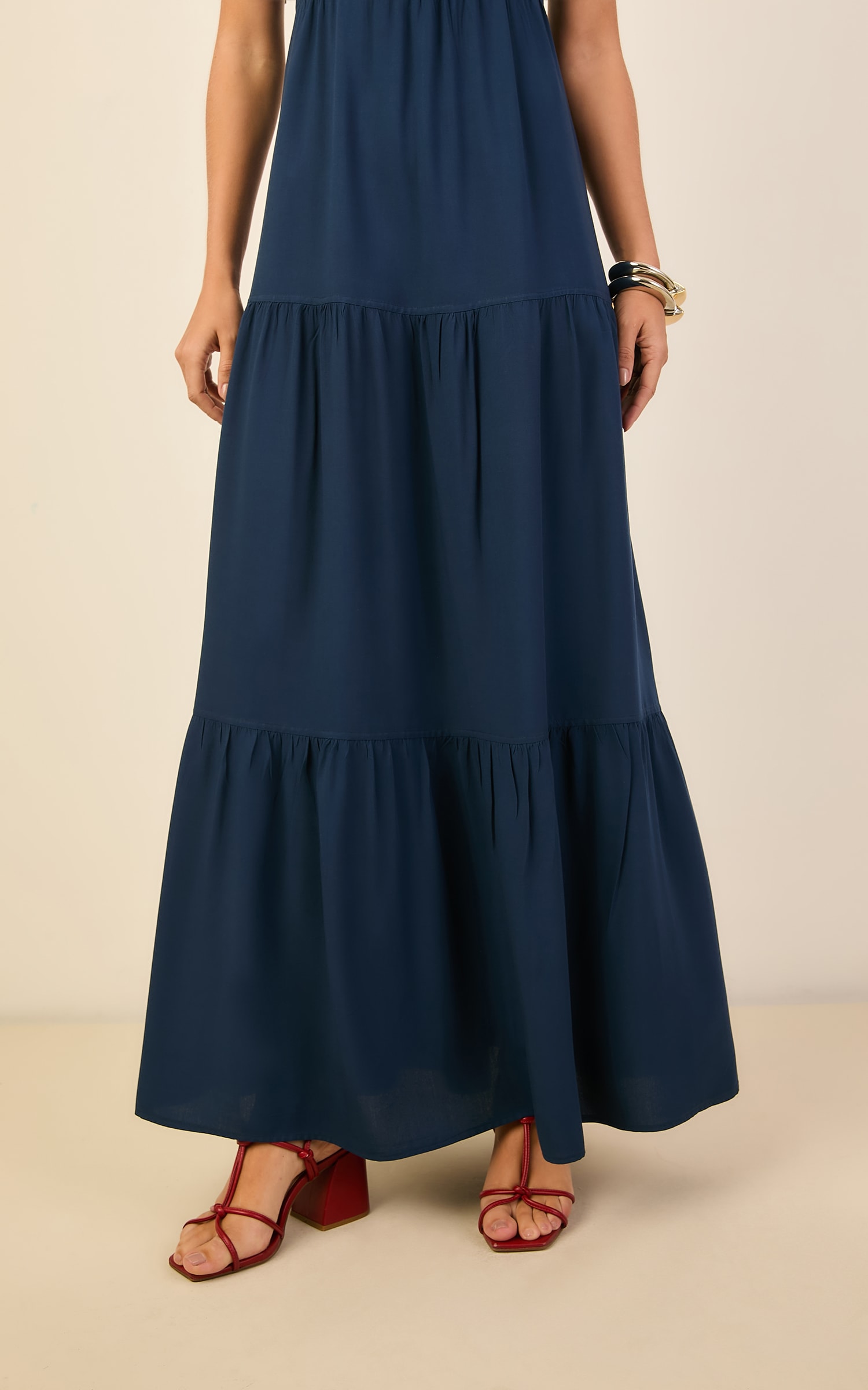 Vestido Cropped Color Marinho