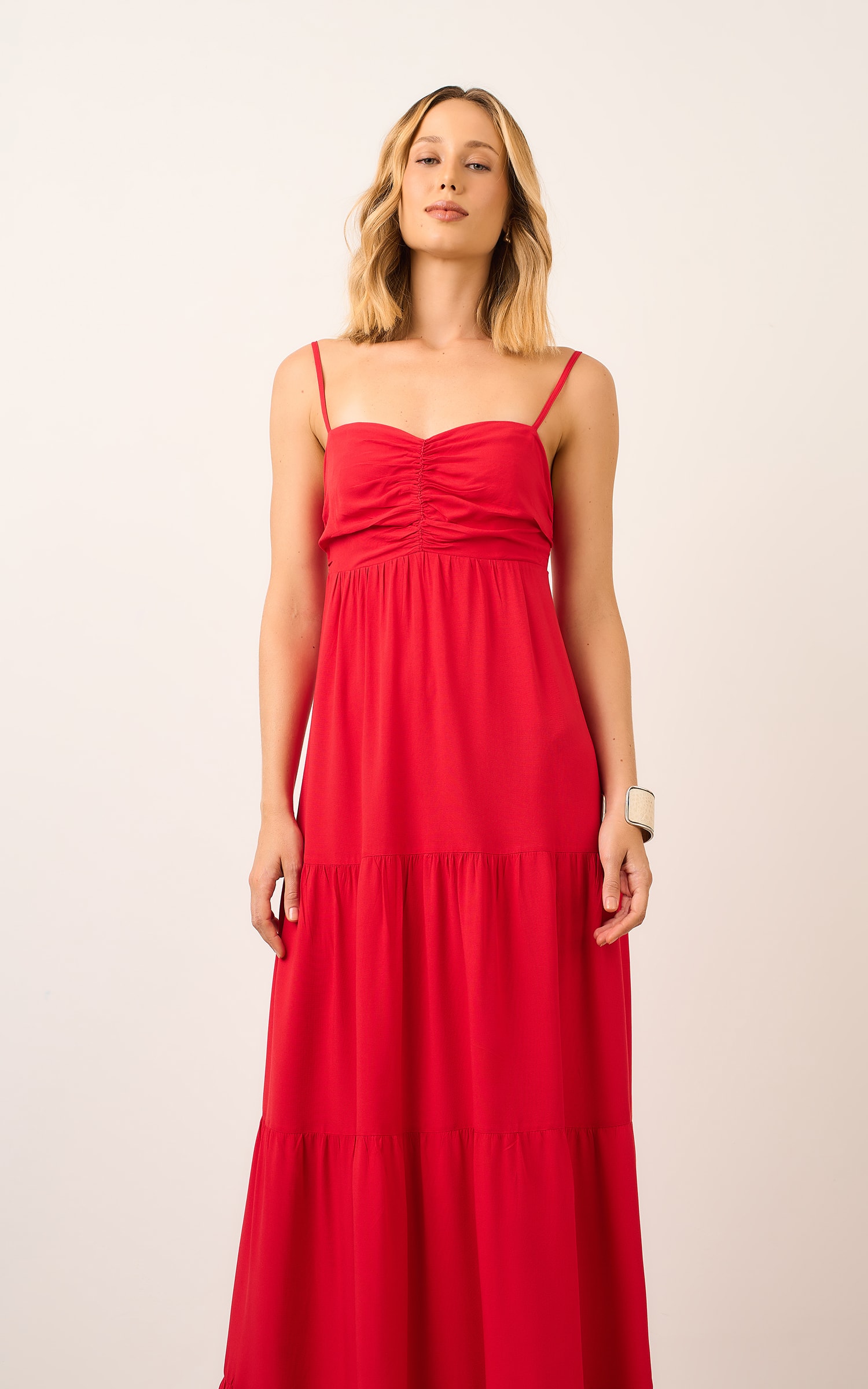 Vestido Cropped Crayon Vermelho