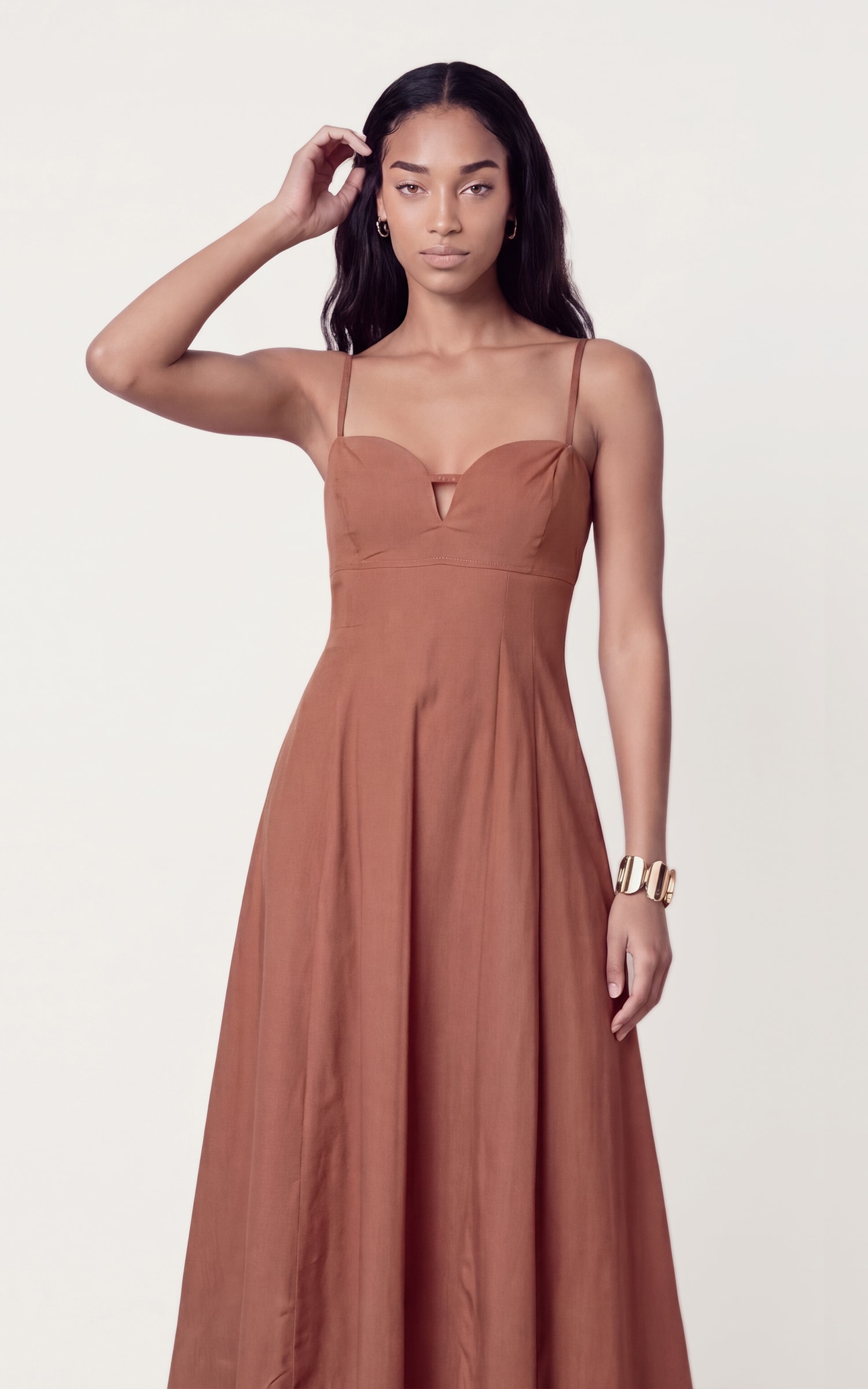 Vestido Cropped Dinky Caramelo
