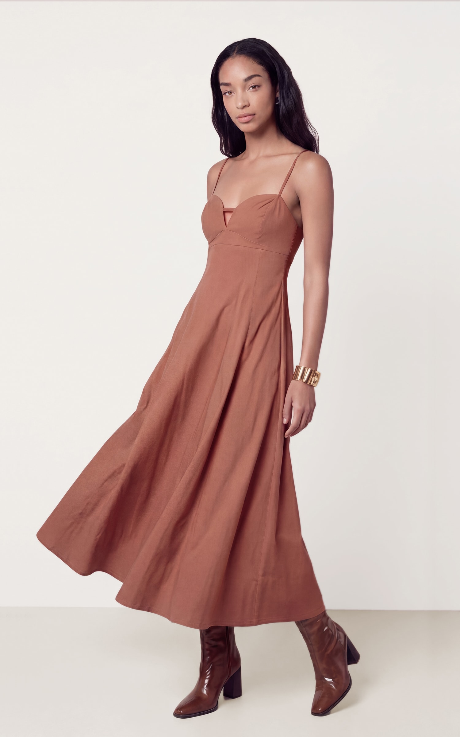 Vestido Cropped Dinky Caramelo