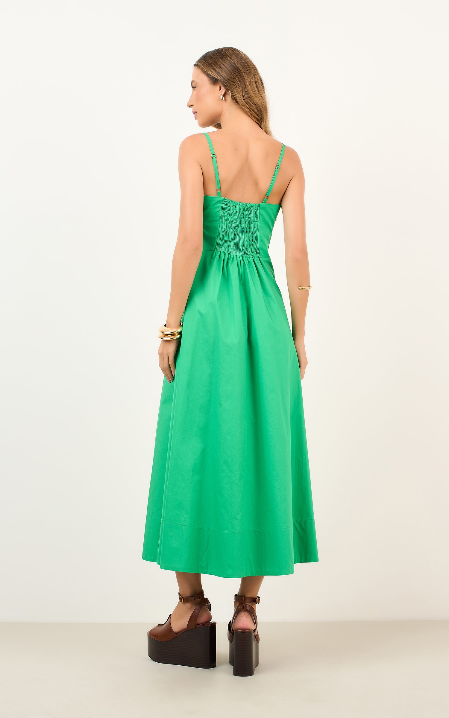 Vestido Cropped Dinky Verde Tropical
