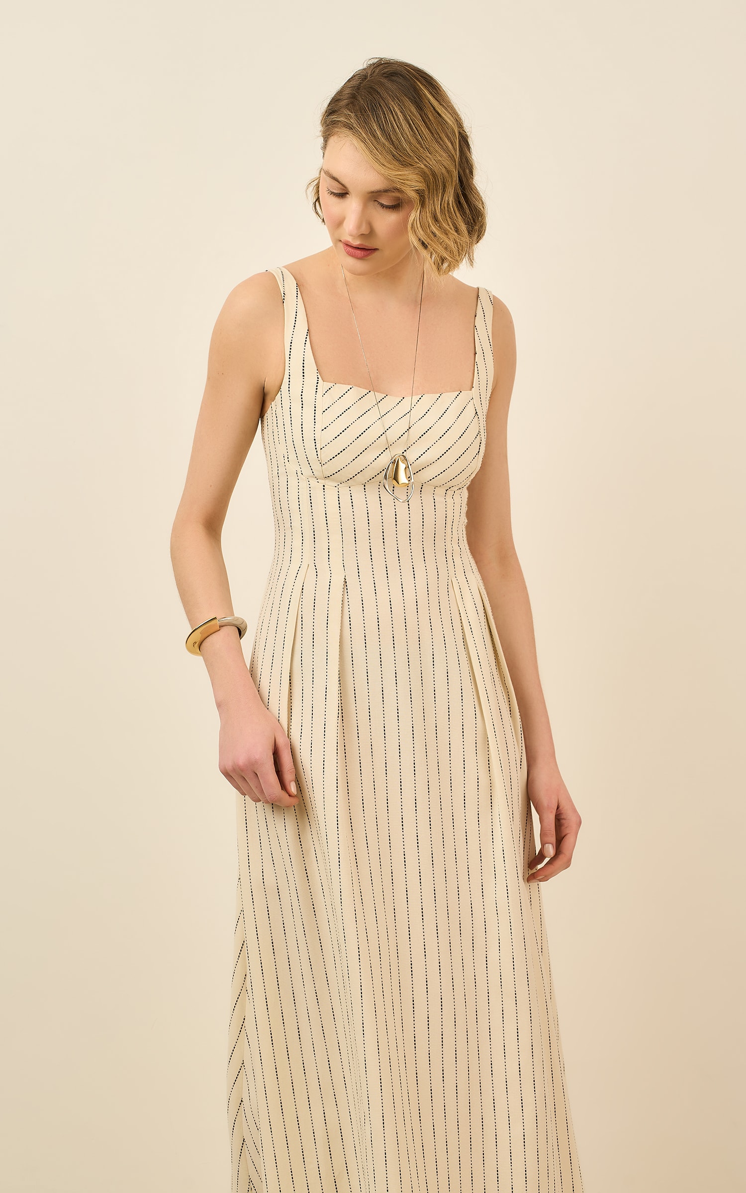 Vestido Cropped Fabric Off White