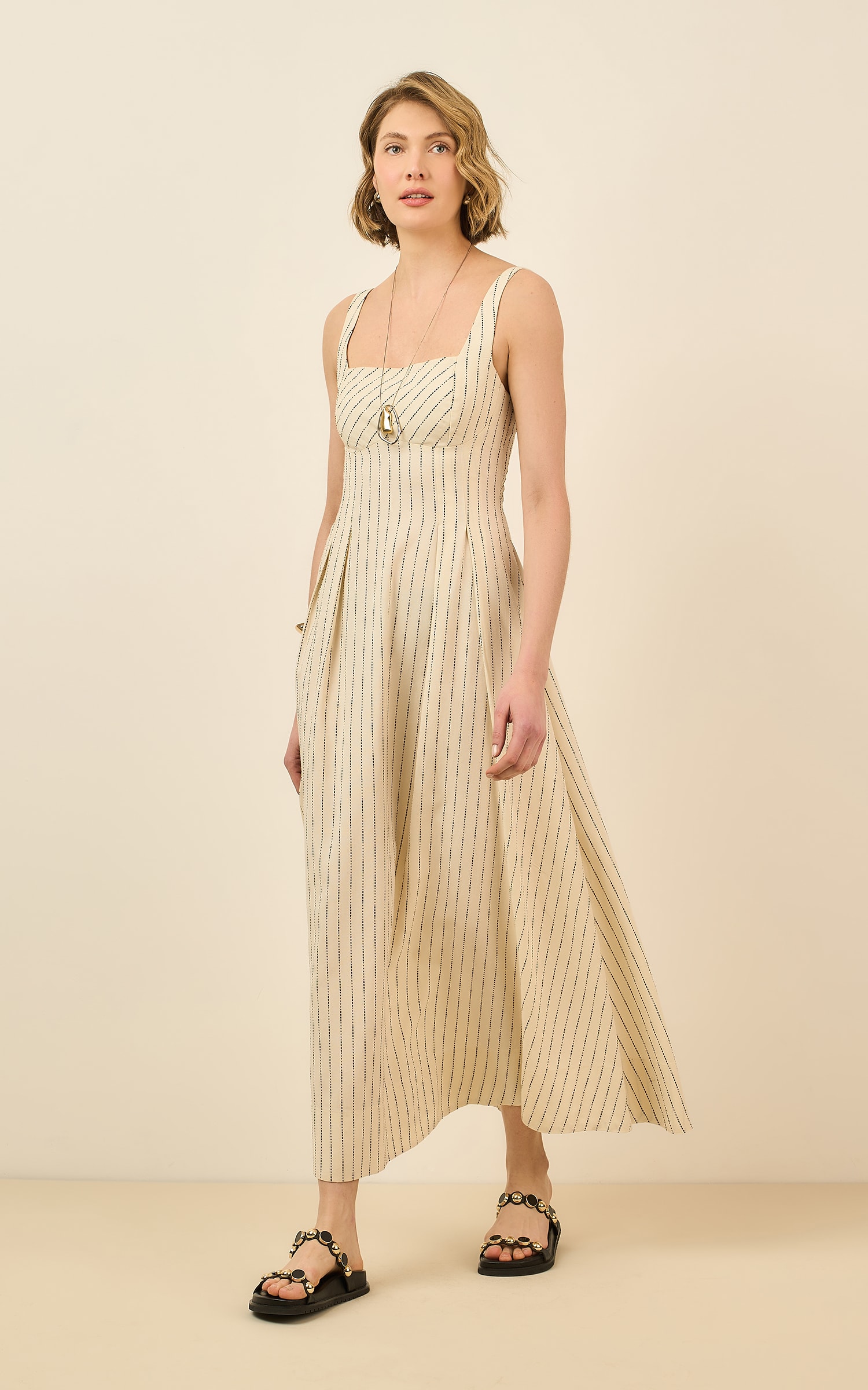 Vestido Cropped Fabric Off White