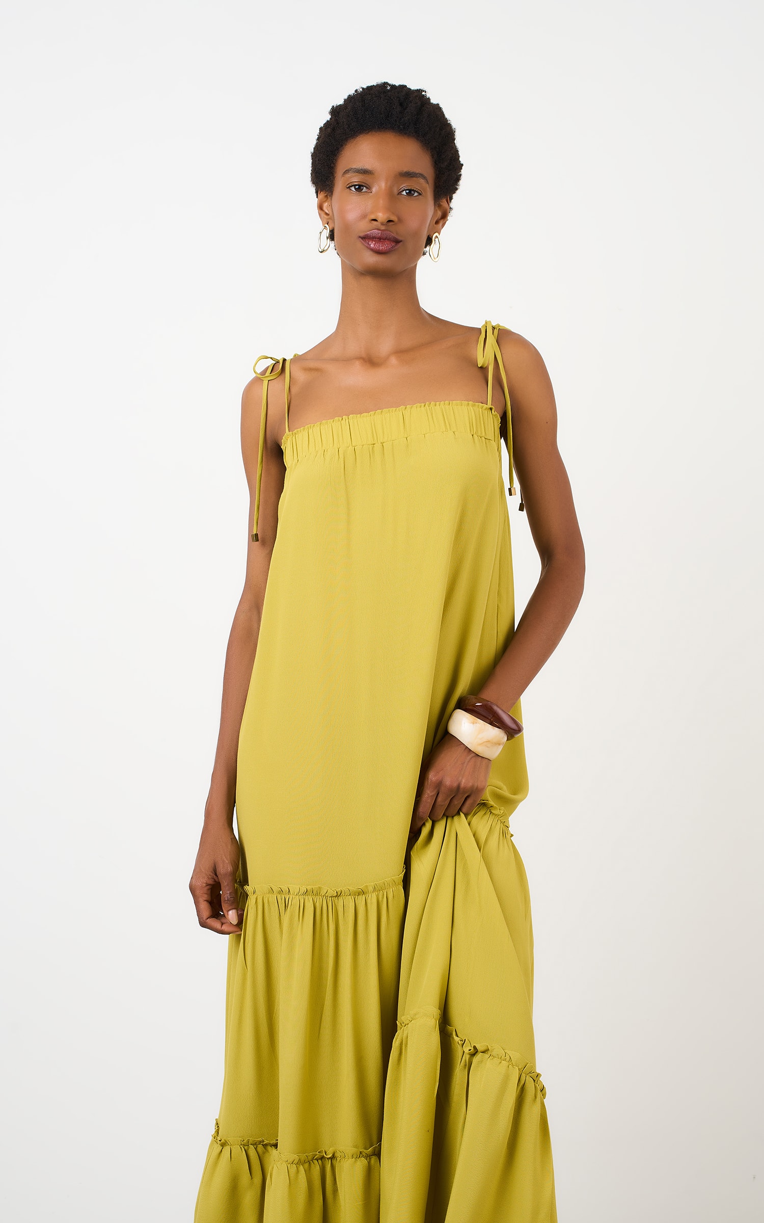 Vestido Cropped Iced Olive