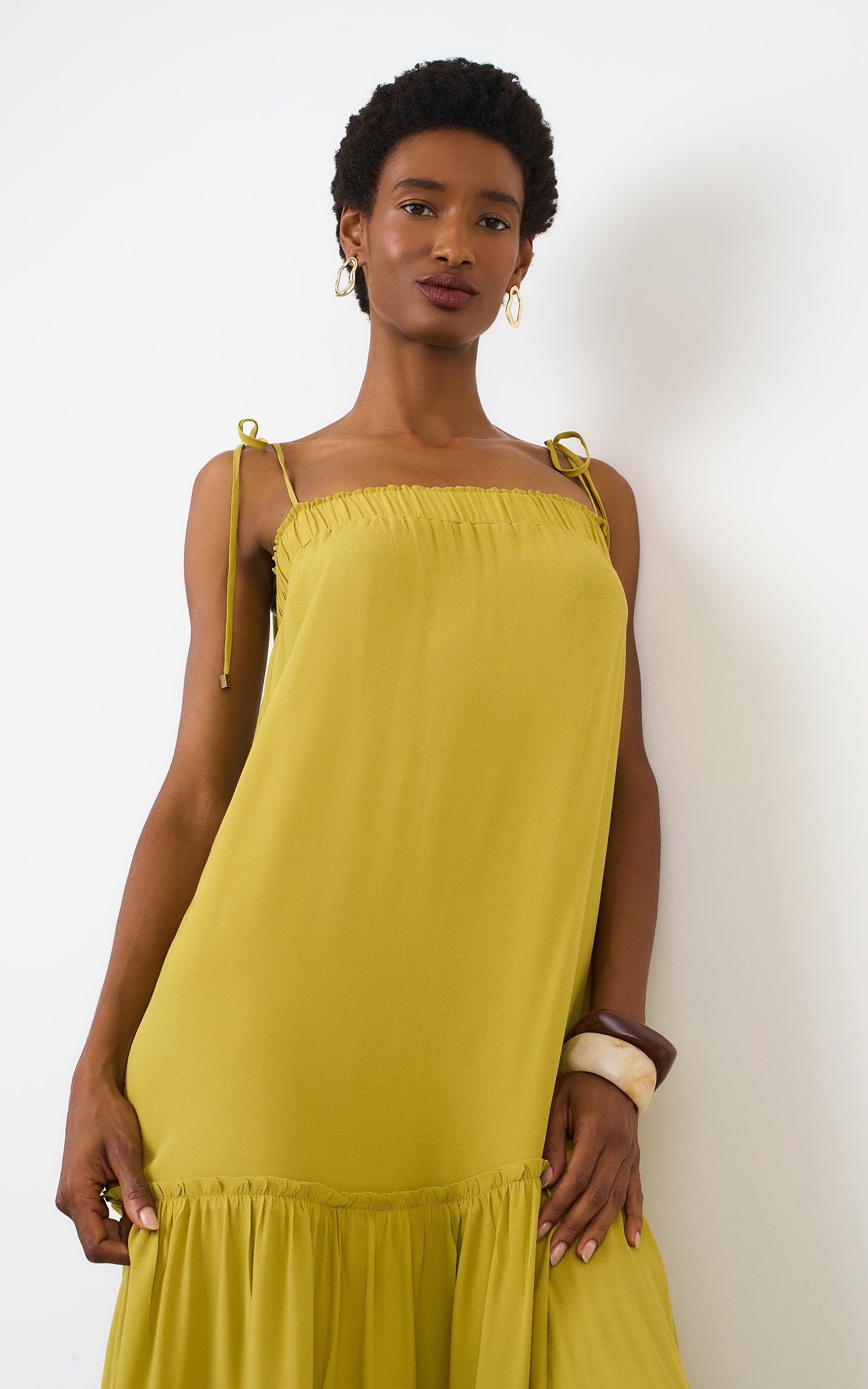 Vestido Cropped Iced Olive