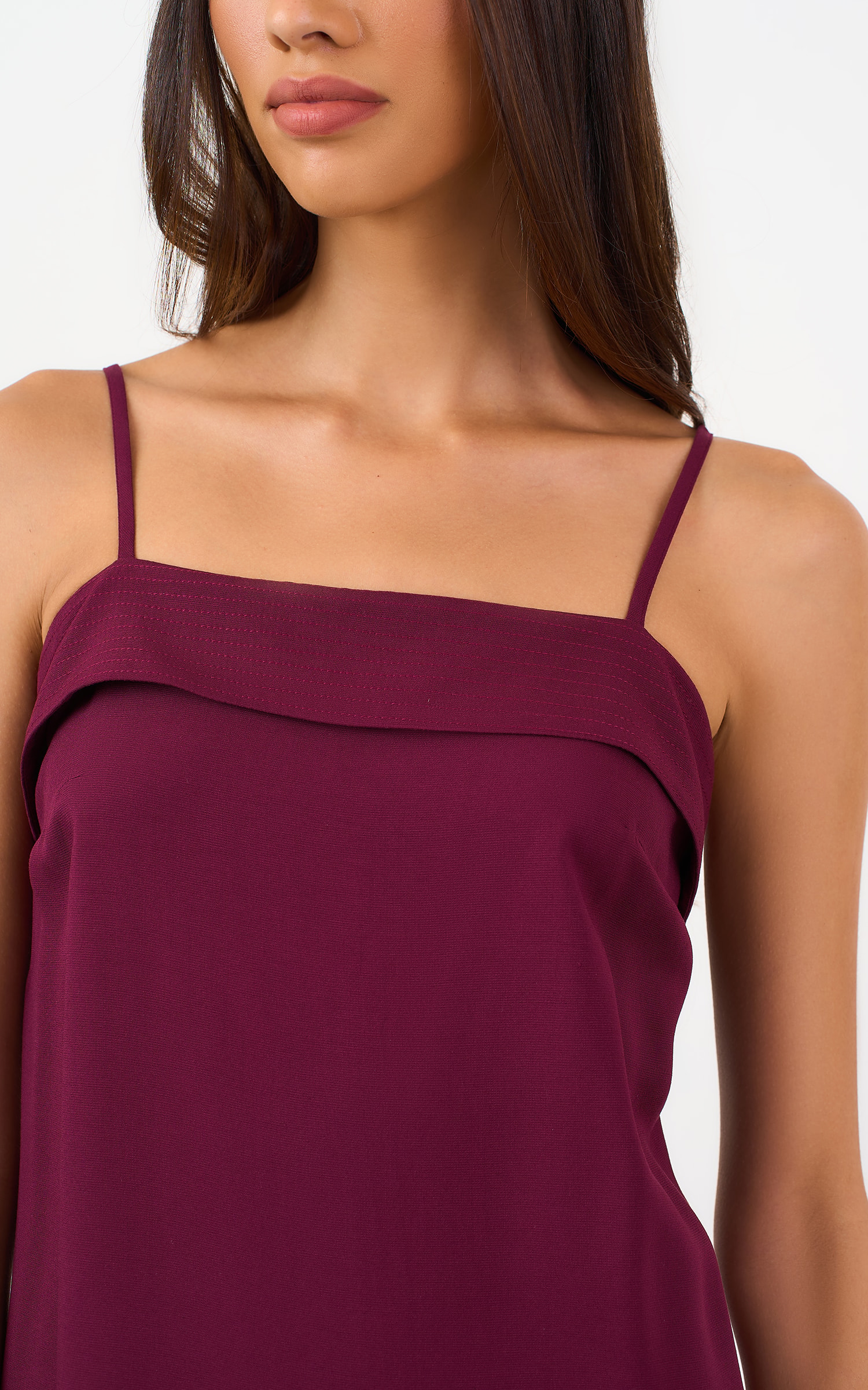 Vestido Cropped Latte Burgundy