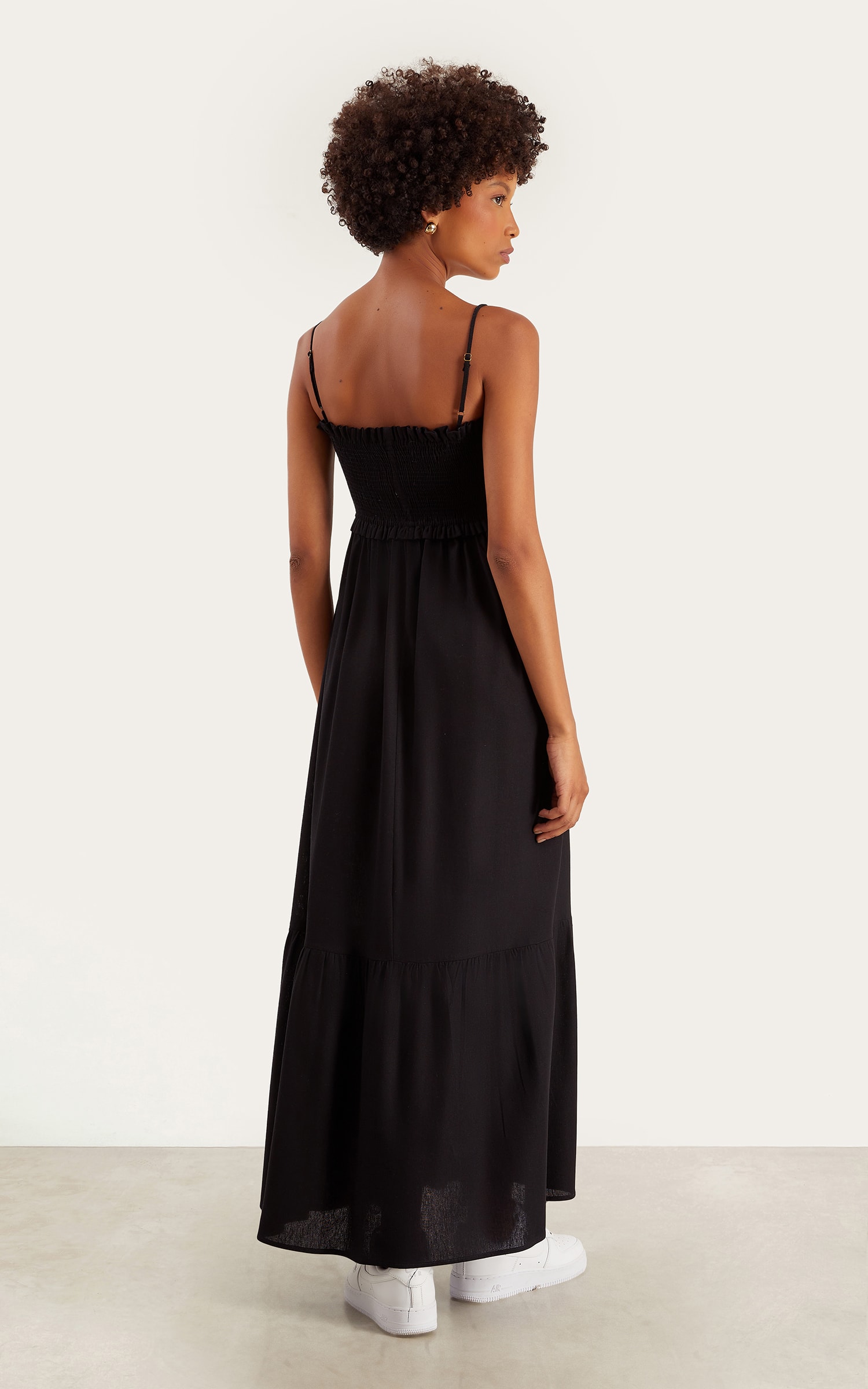 Vestido Cropped Linho Soul Preto