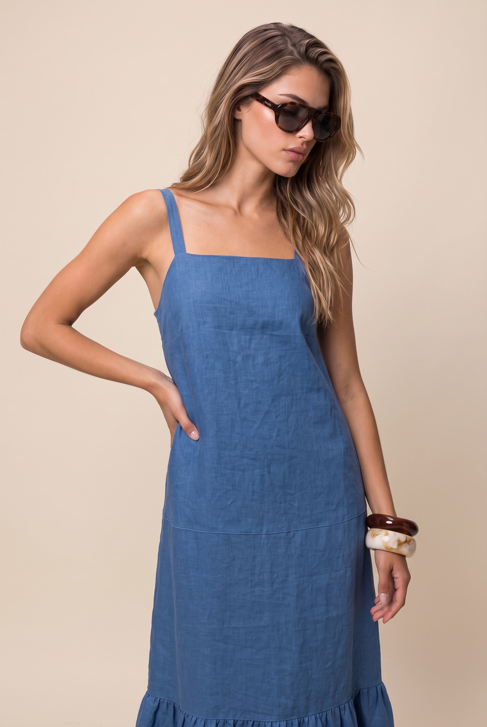 Vestido Cropped Lust Azul Mykonos