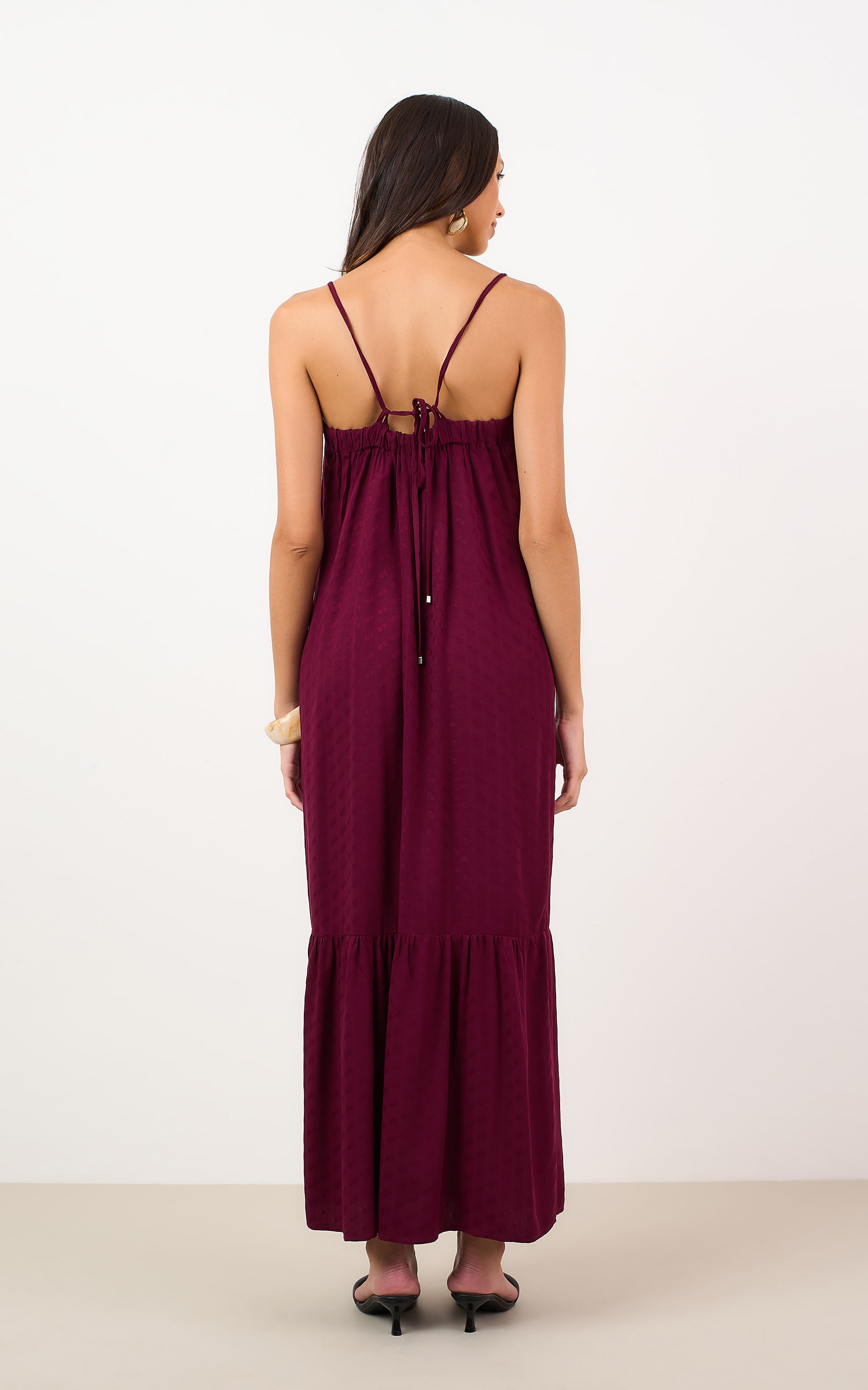 Vestido Cropped Mocha Burgundy