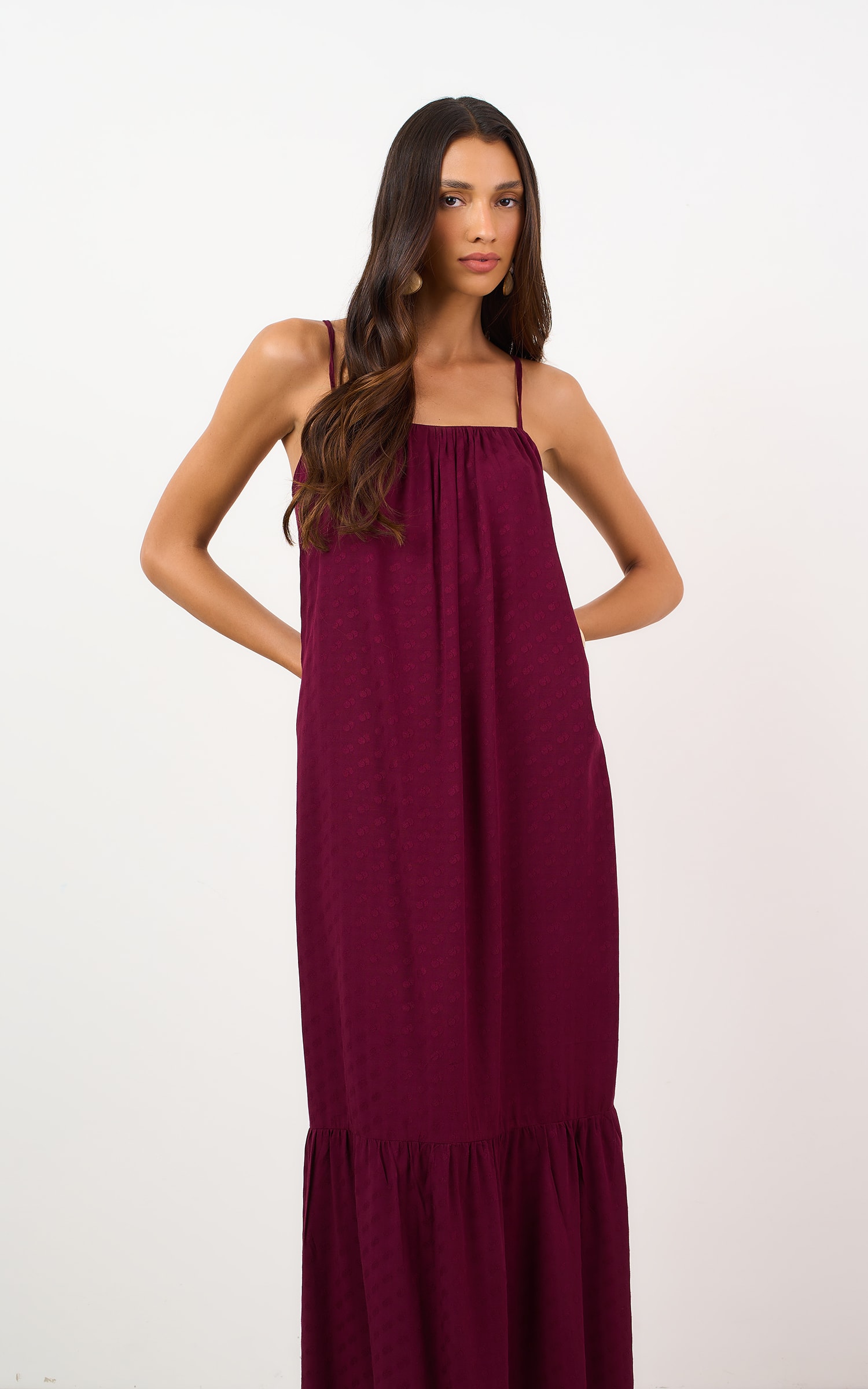 Vestido Cropped Mocha Burgundy