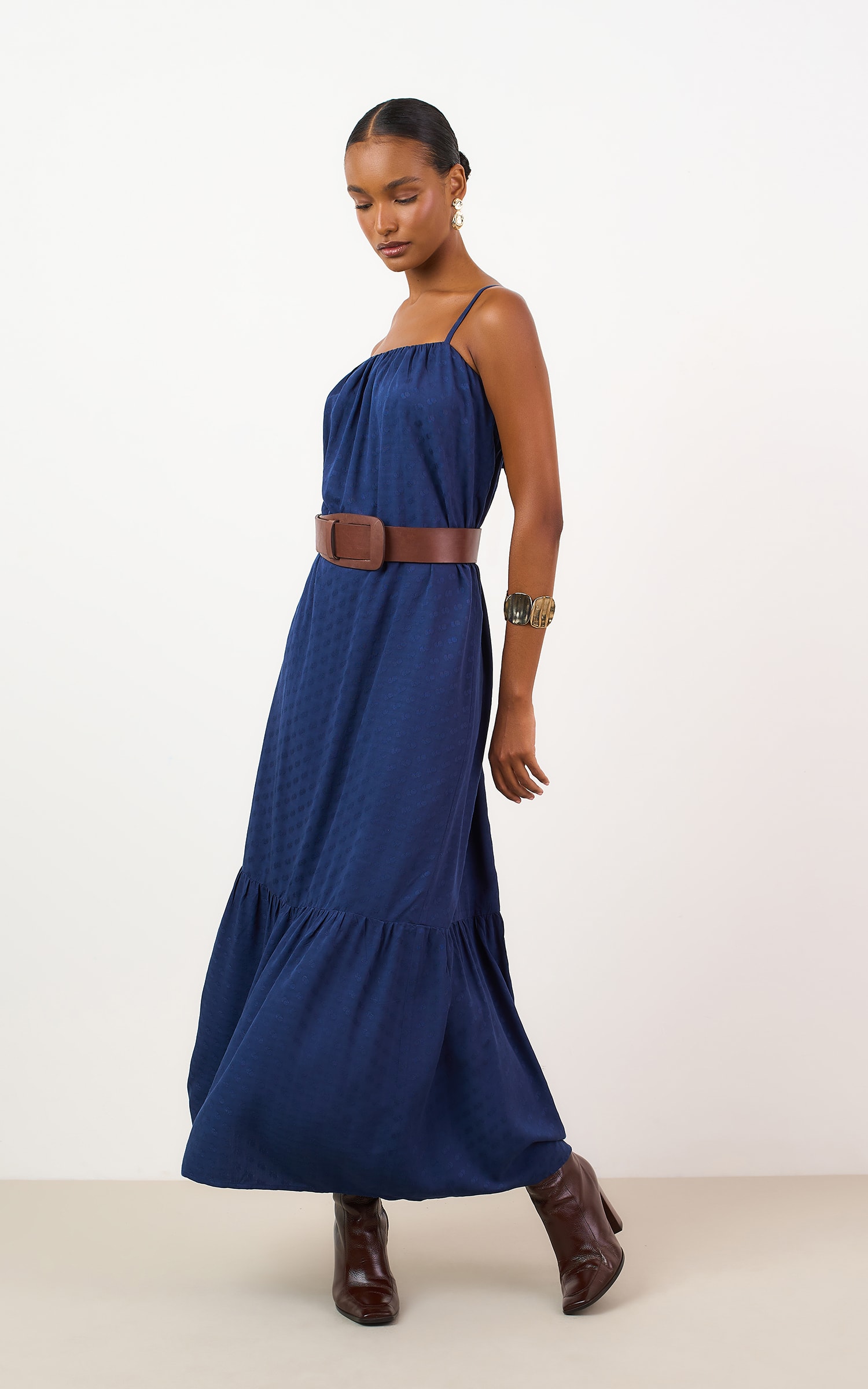 Vestido Cropped Mocha Marinho