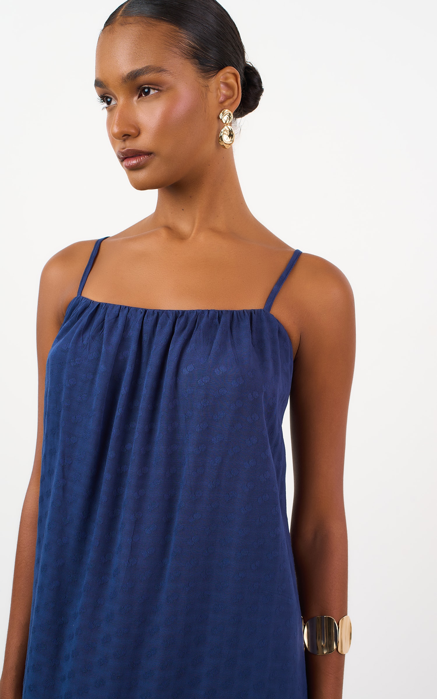 Vestido Cropped Mocha Marinho