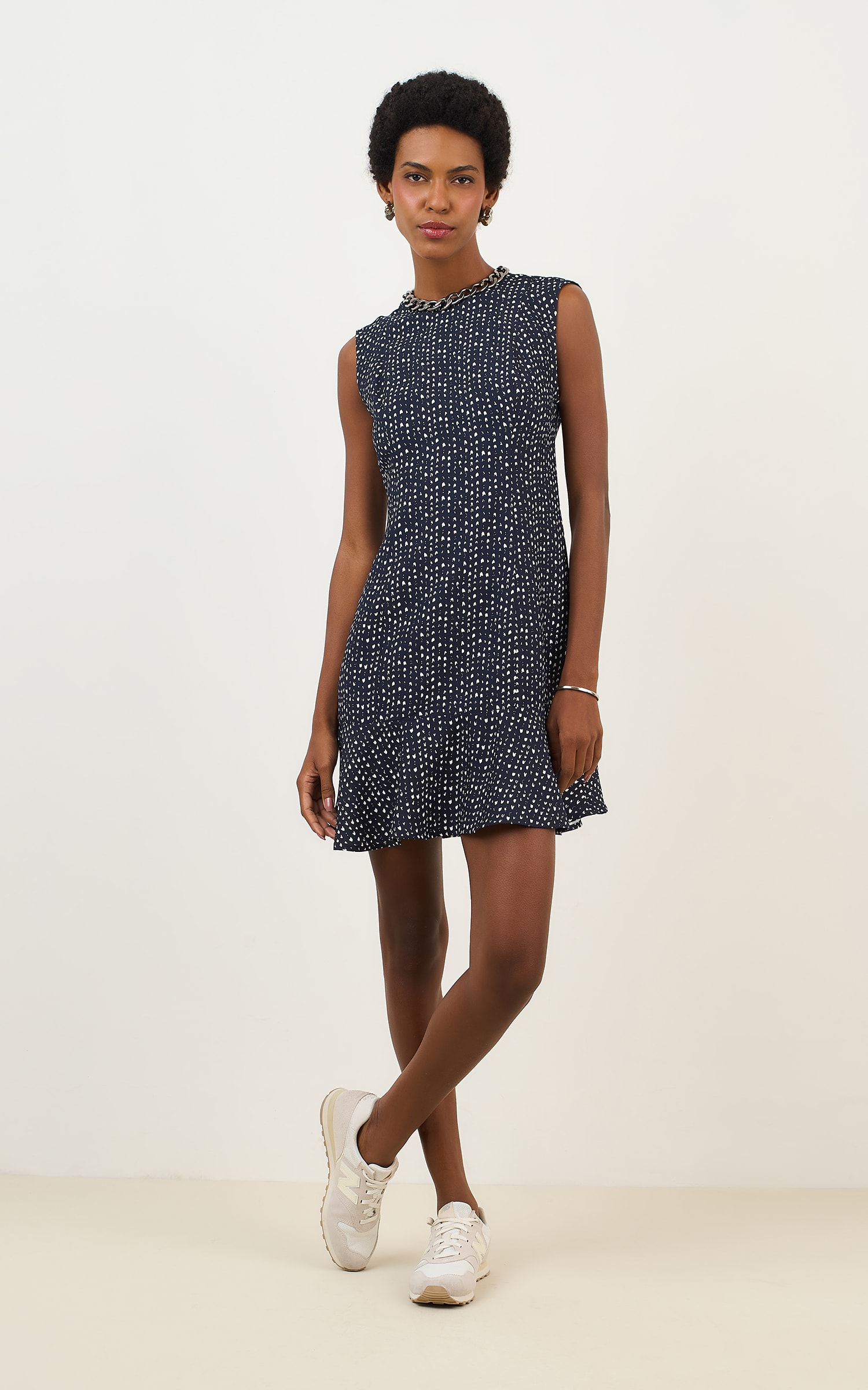 Vestido Curto Babado New Glow Marinho