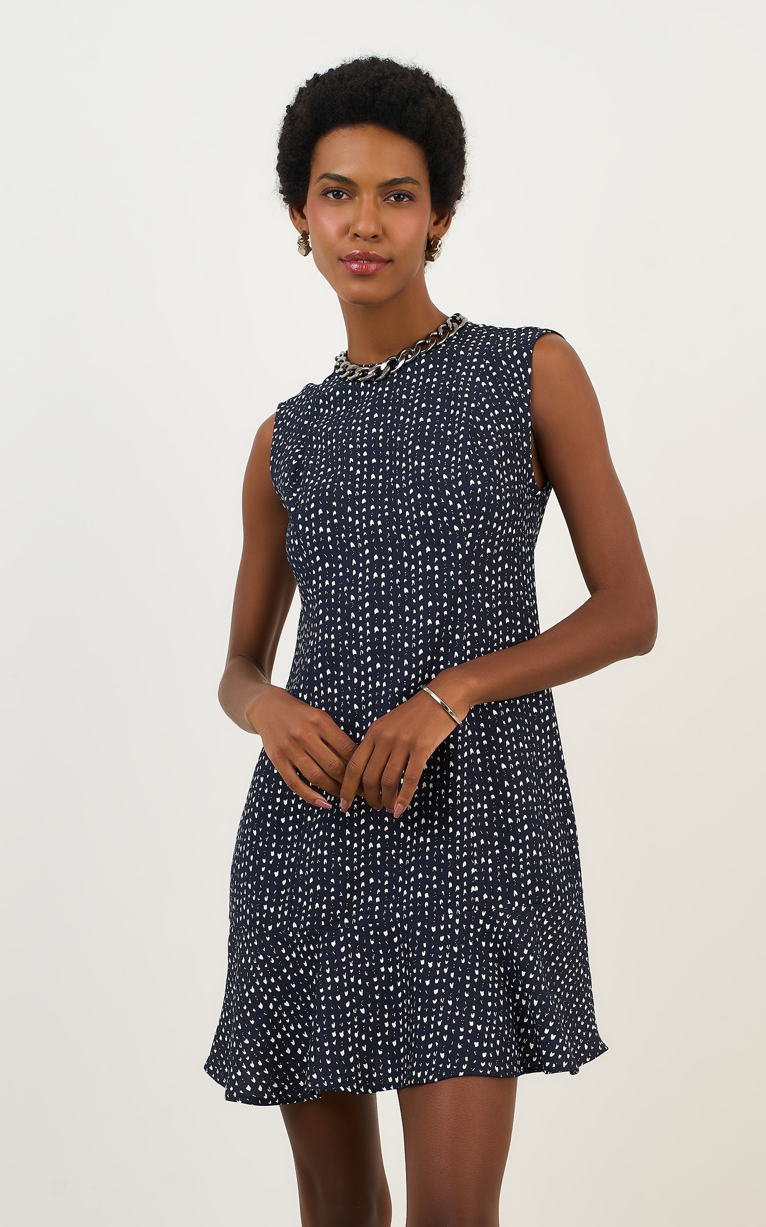 Vestido Curto Babado New Glow Marinho