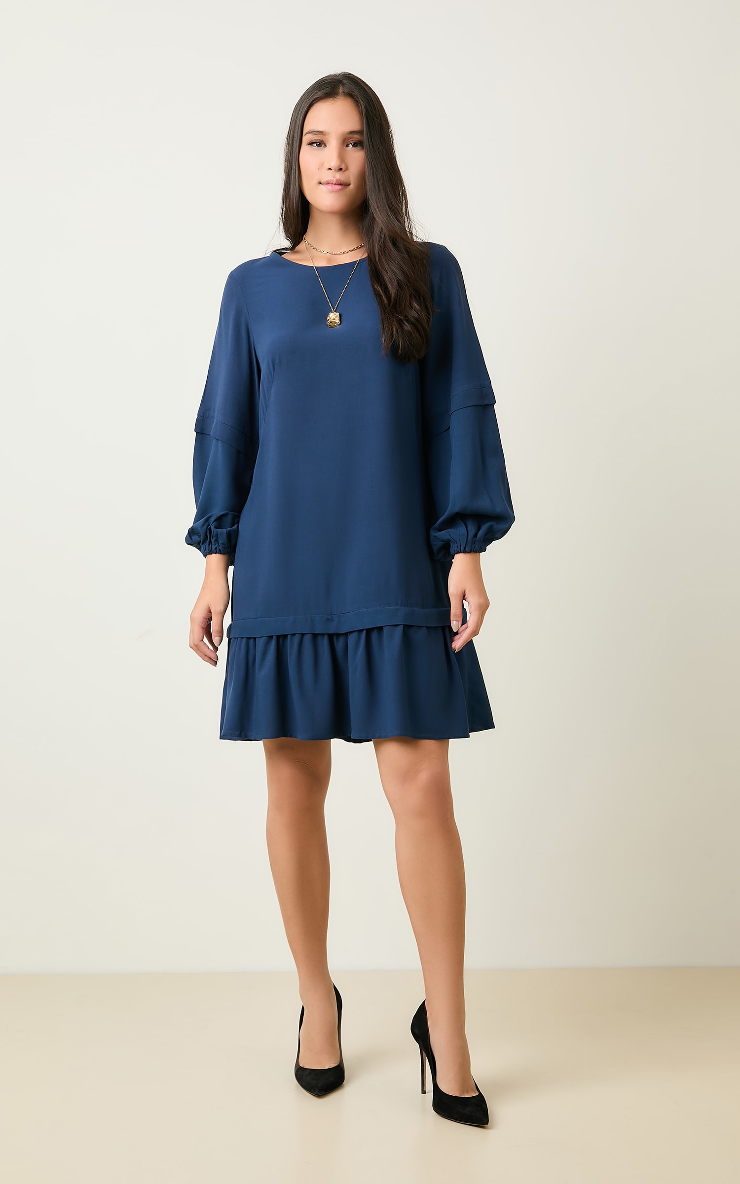 Vestido Curto Boreal Marinho