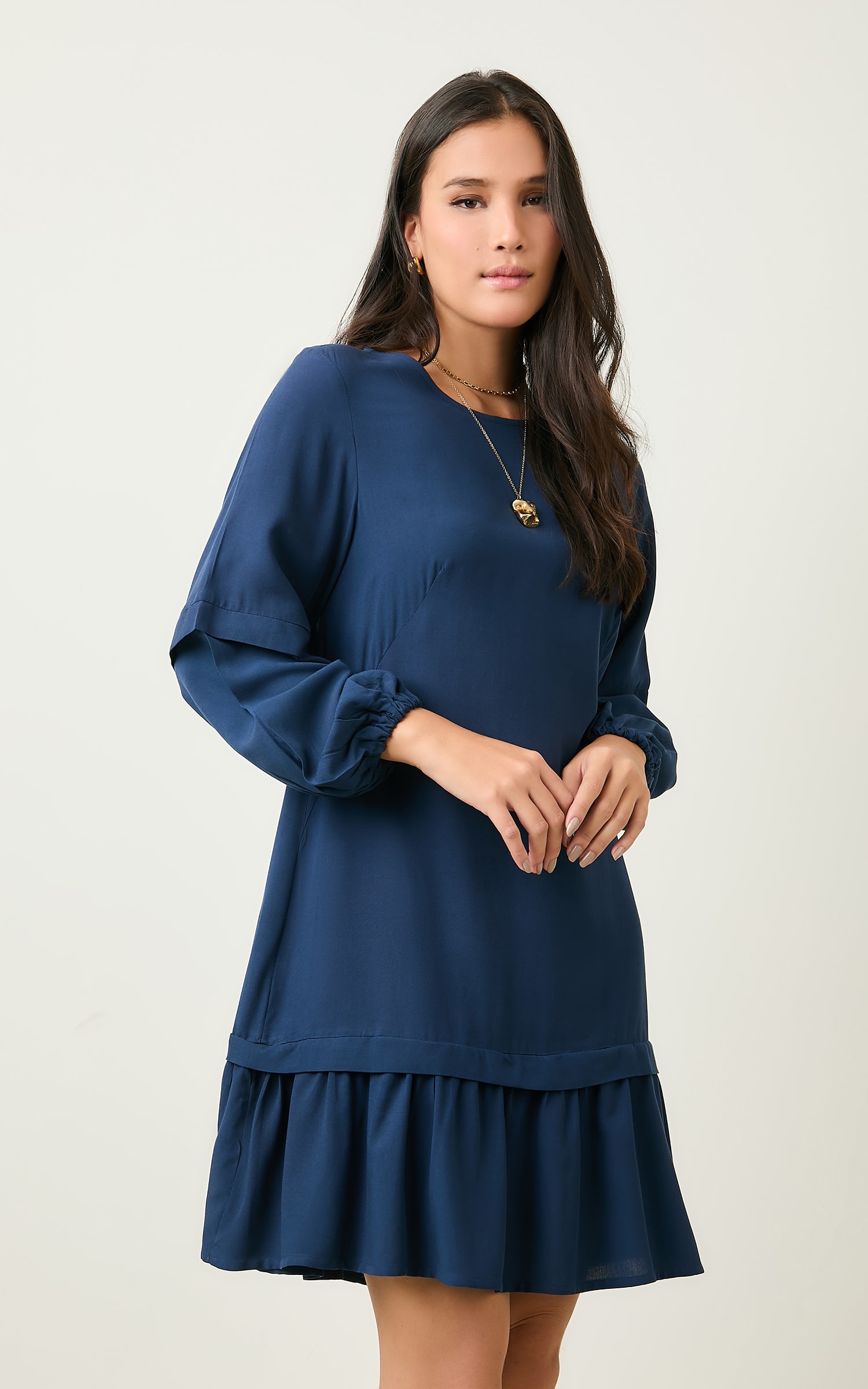 Vestido Curto Boreal Marinho