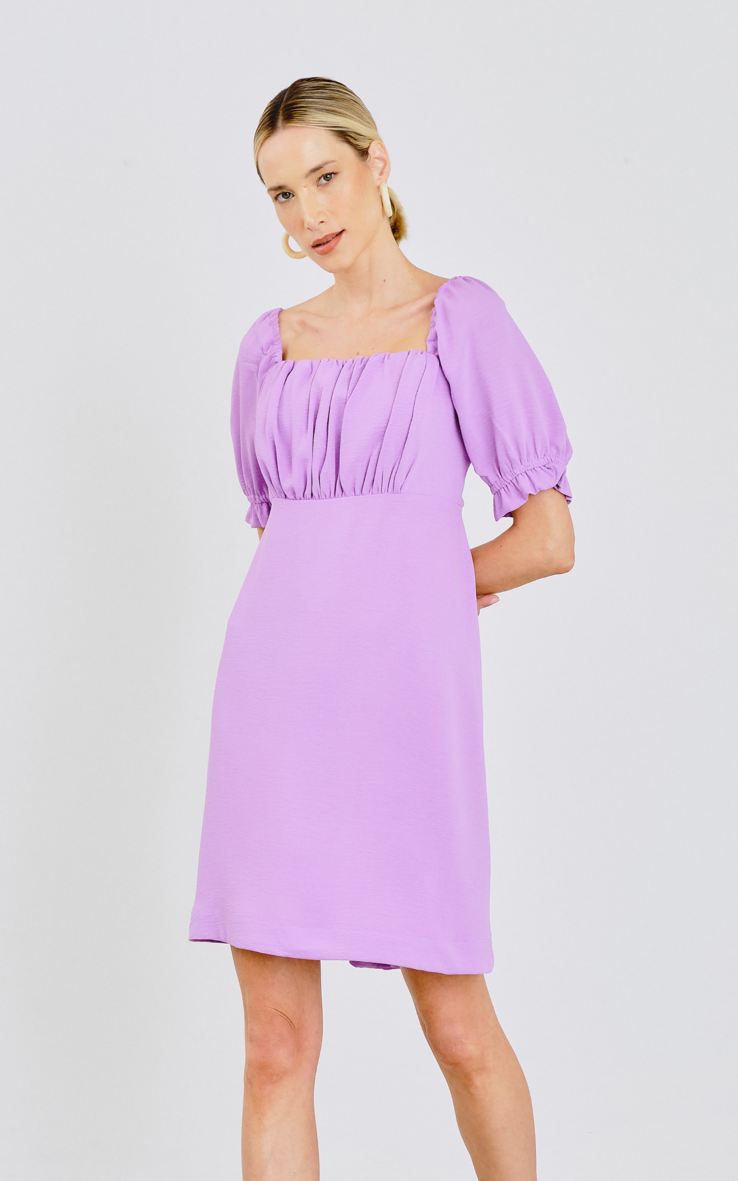 Vestido Curto Cordel Lavanda