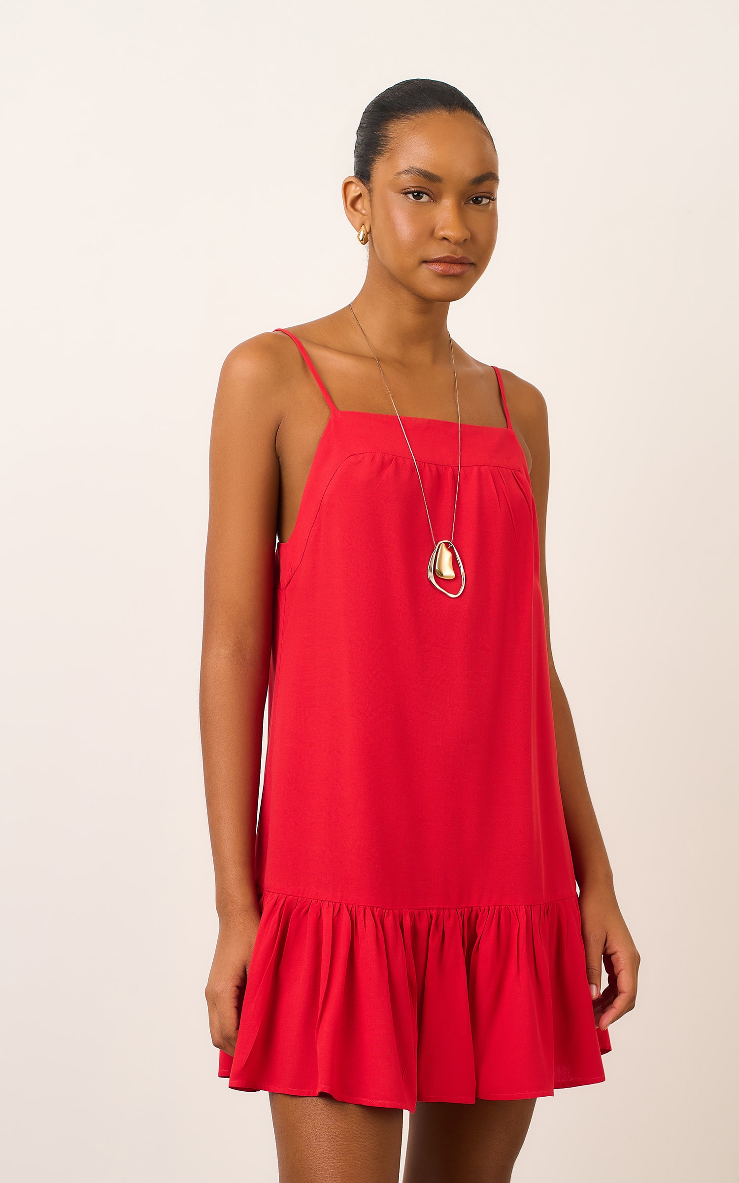 Vestido Curto Crayon Vermelho