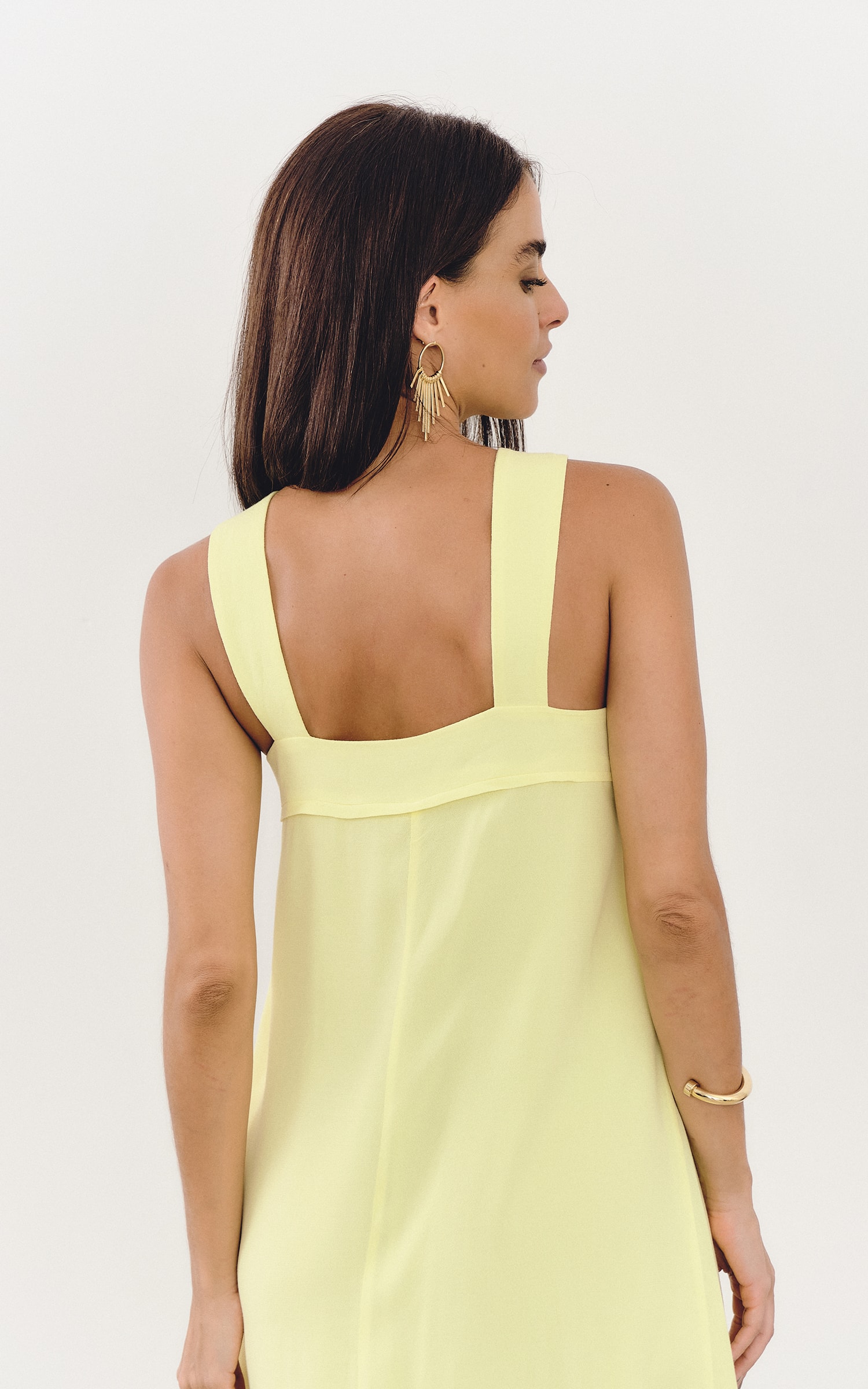 Vestido Curto Duo Ll Amarelo
