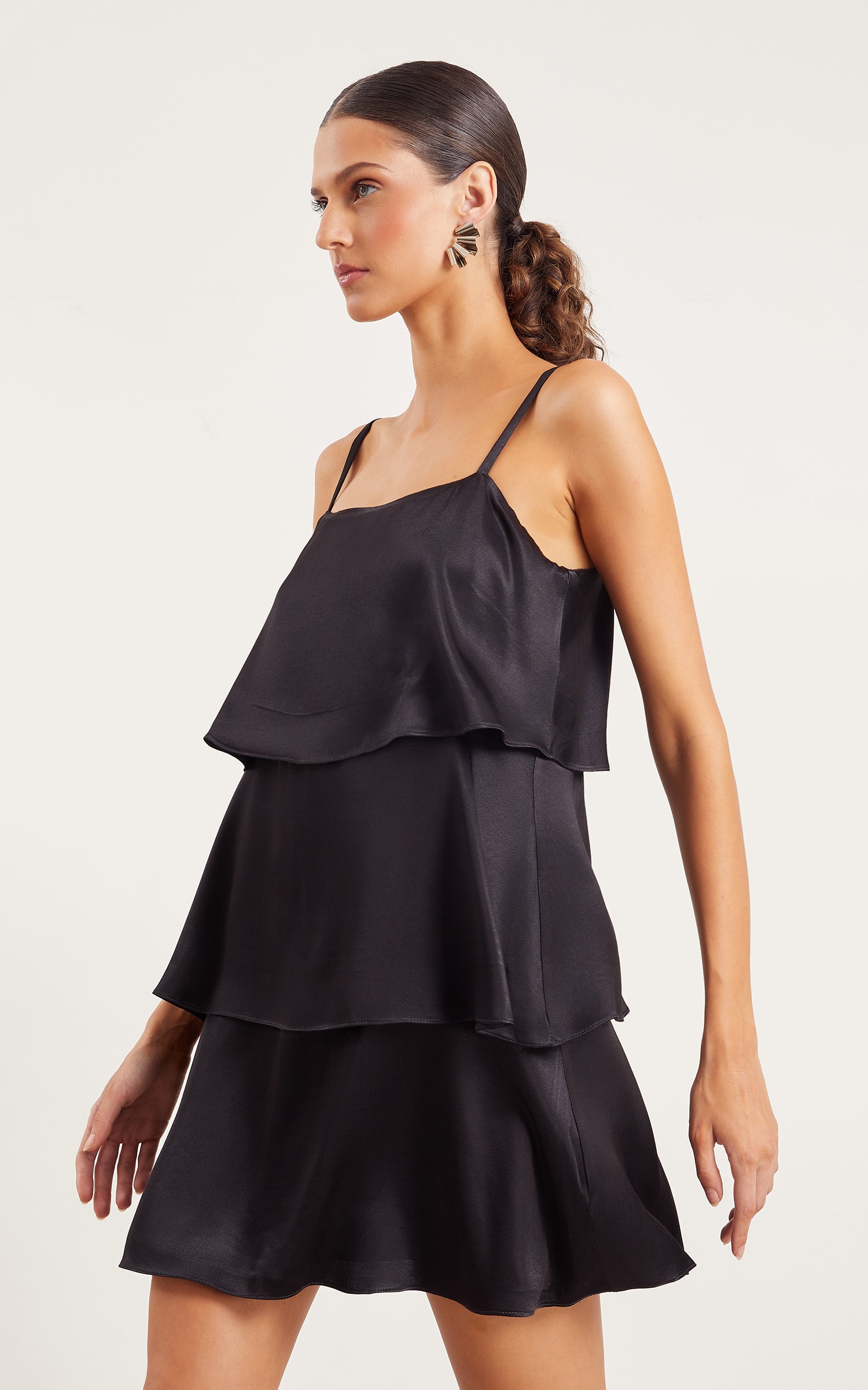 Vestido Curto Flora Preto