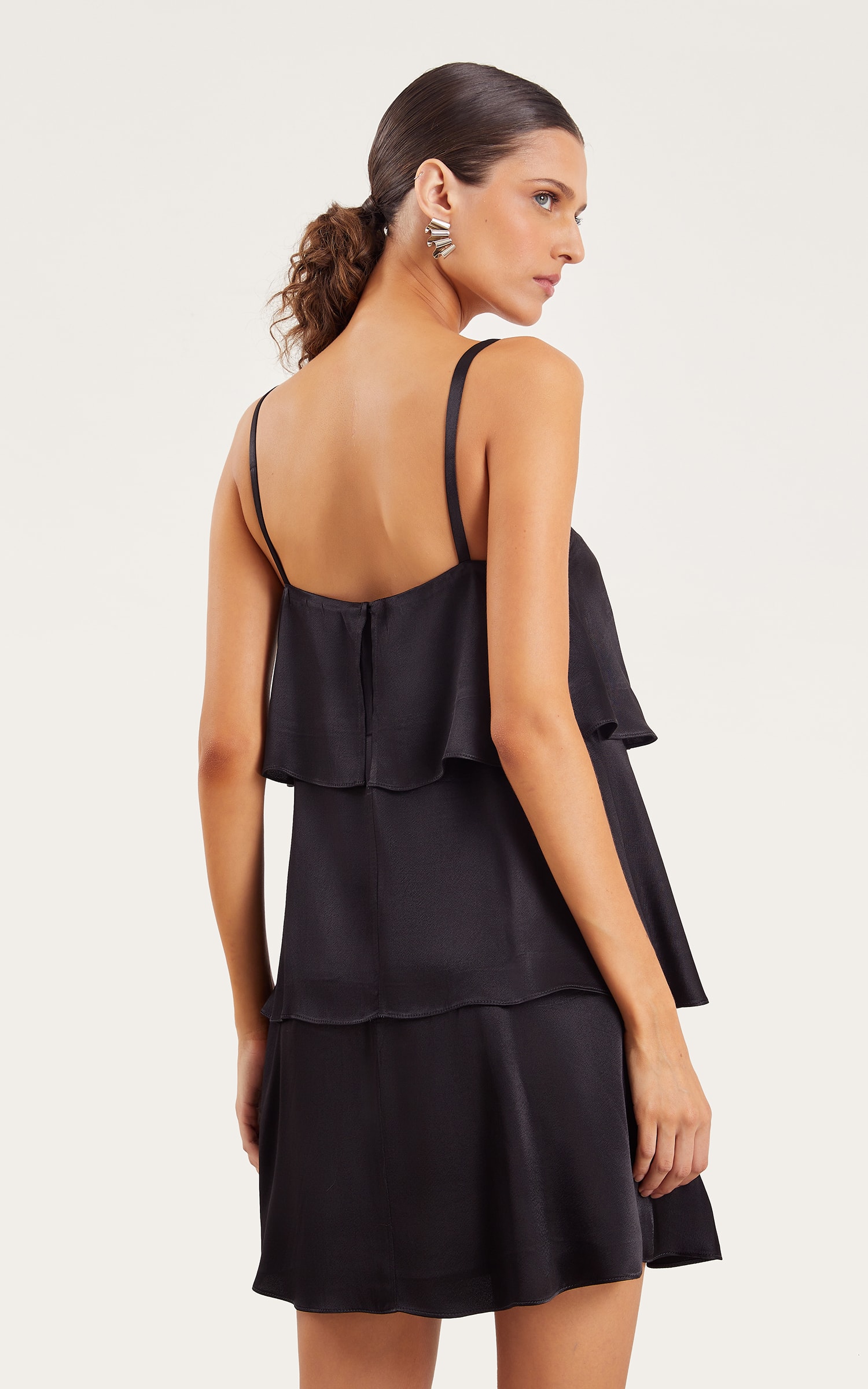 Vestido Curto Flora Preto