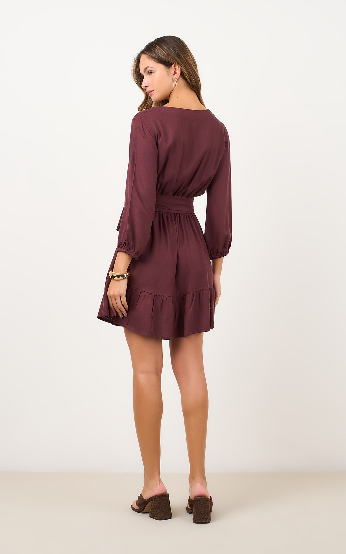Vestido Curto Freddo Coffee