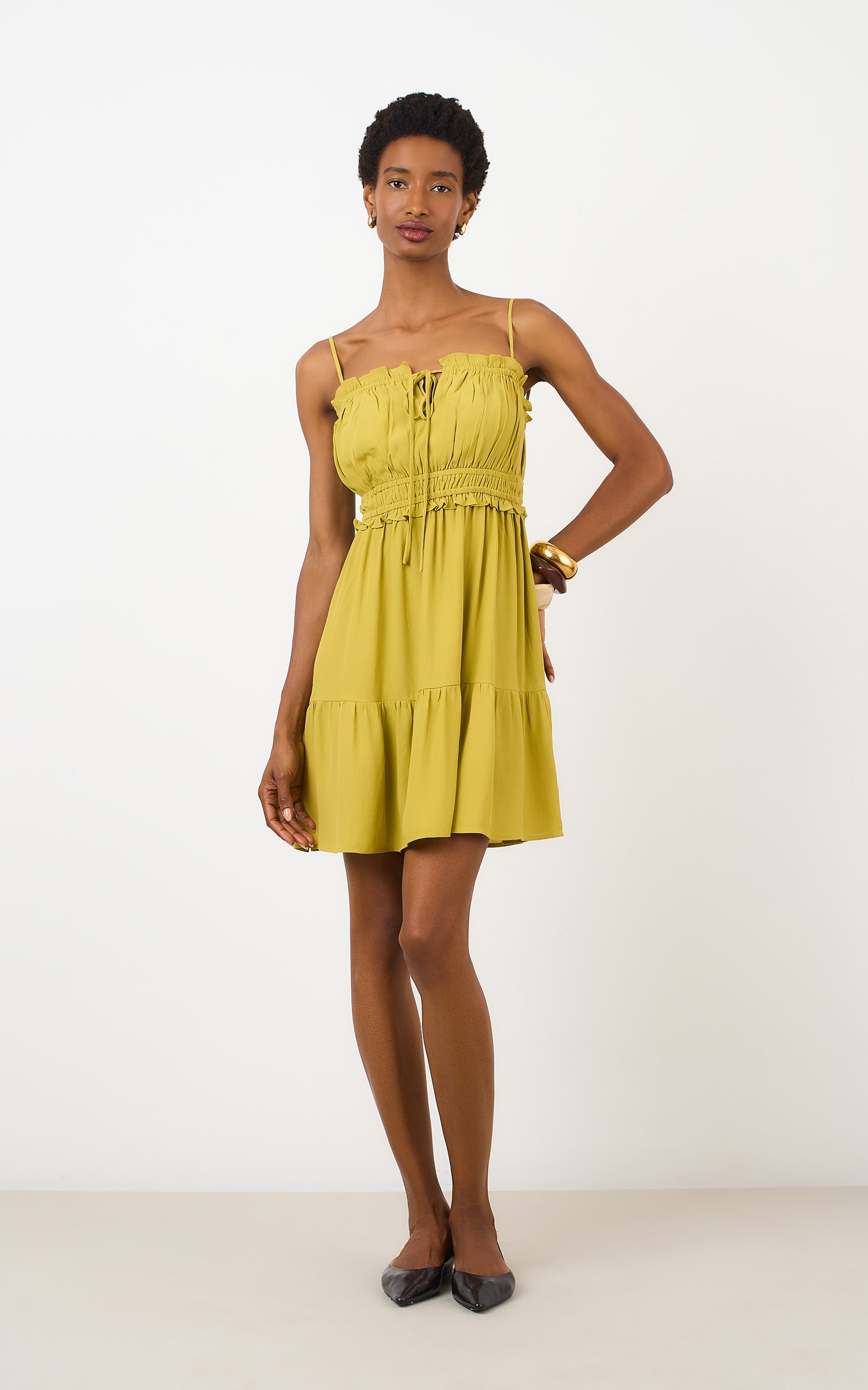 Vestido Curto Iced Olive