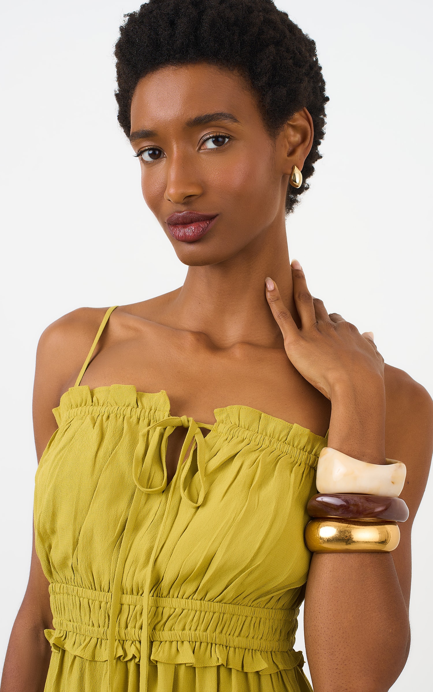 Vestido Curto Iced Olive