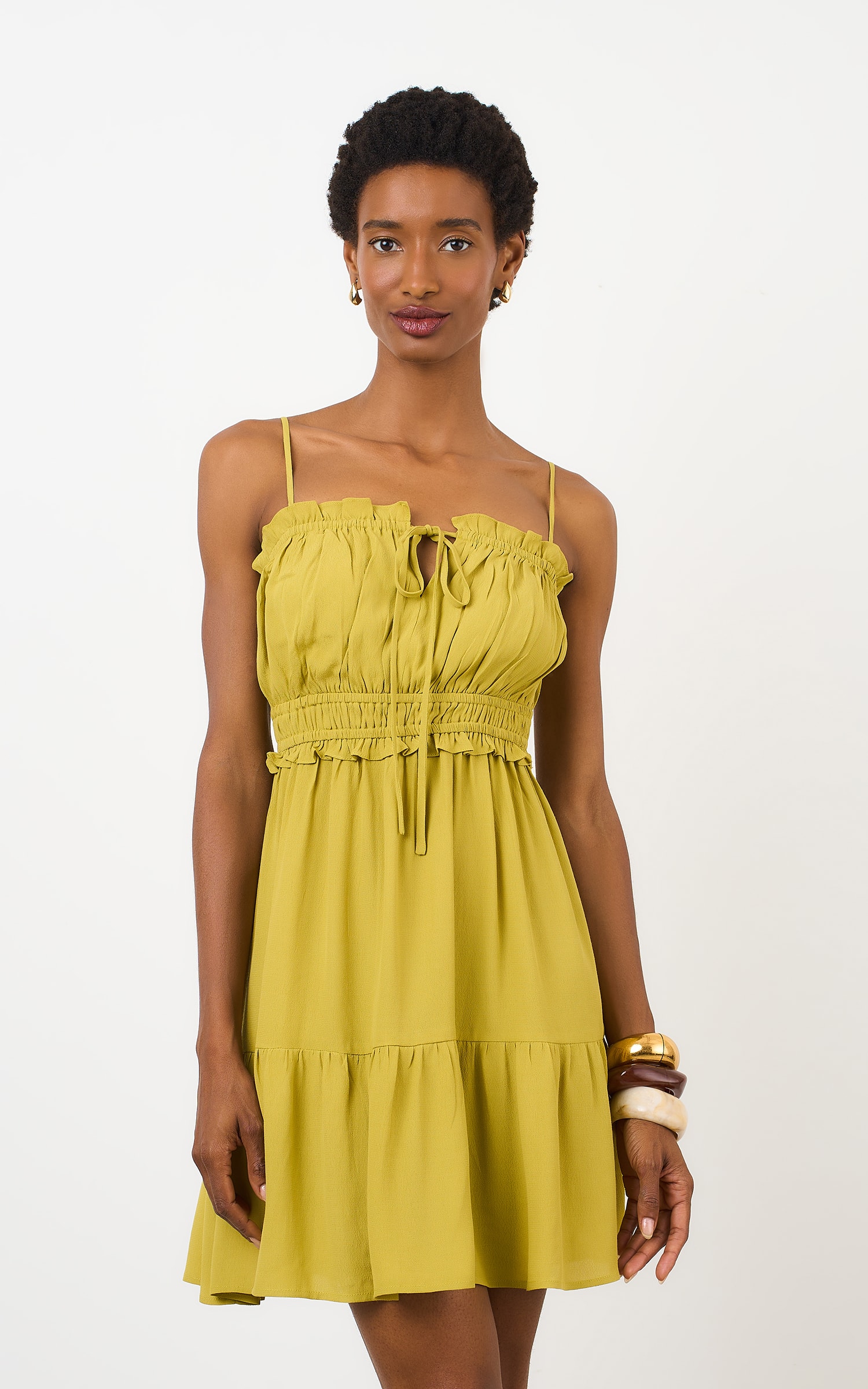 Vestido Curto Iced Olive