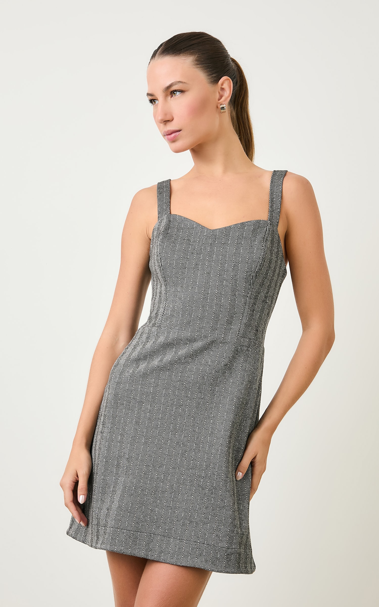 Vestido Curto Inox P/b