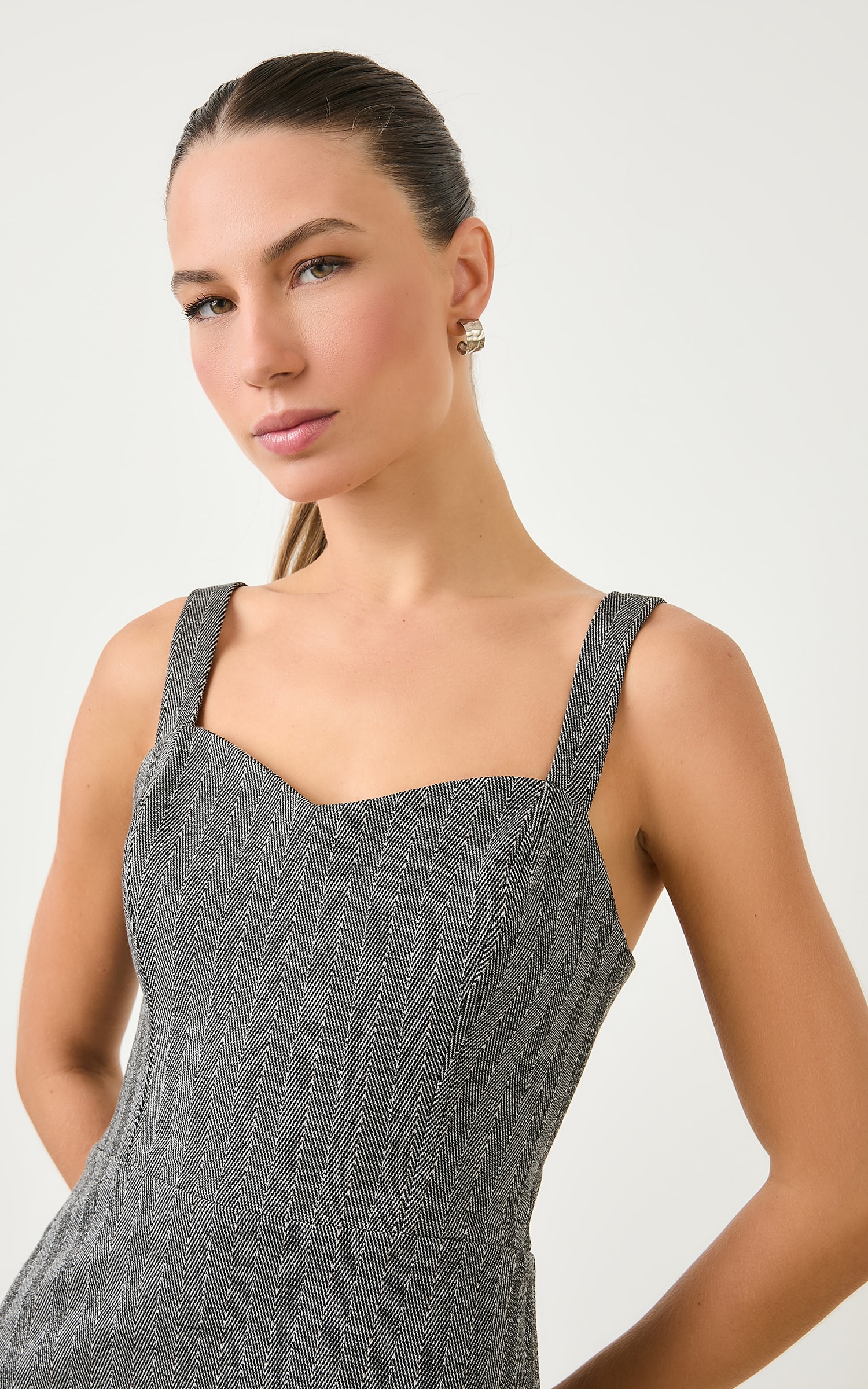 Vestido Curto Inox P/b