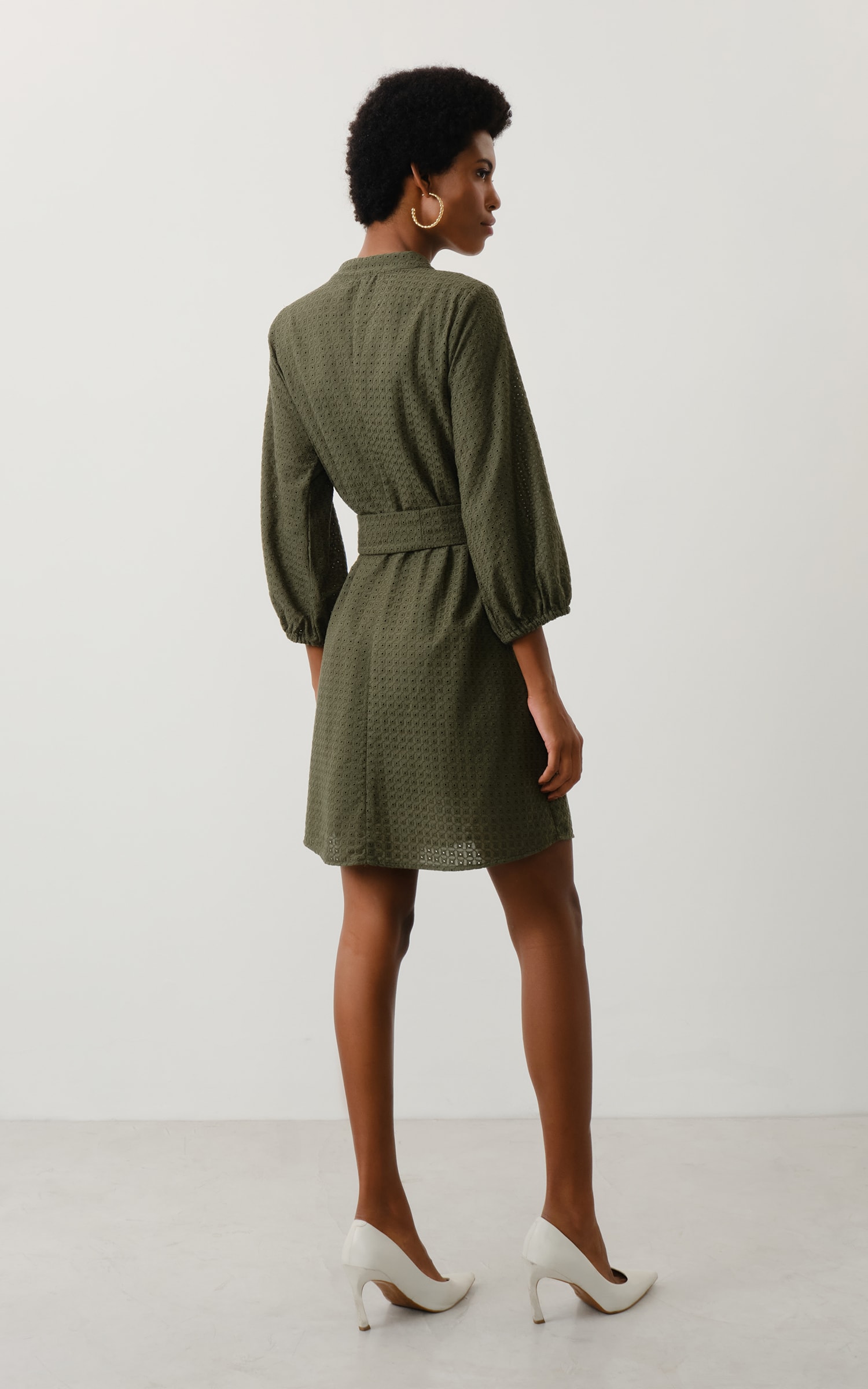 Vestido Curto Laise Selenita Verde Musgo
