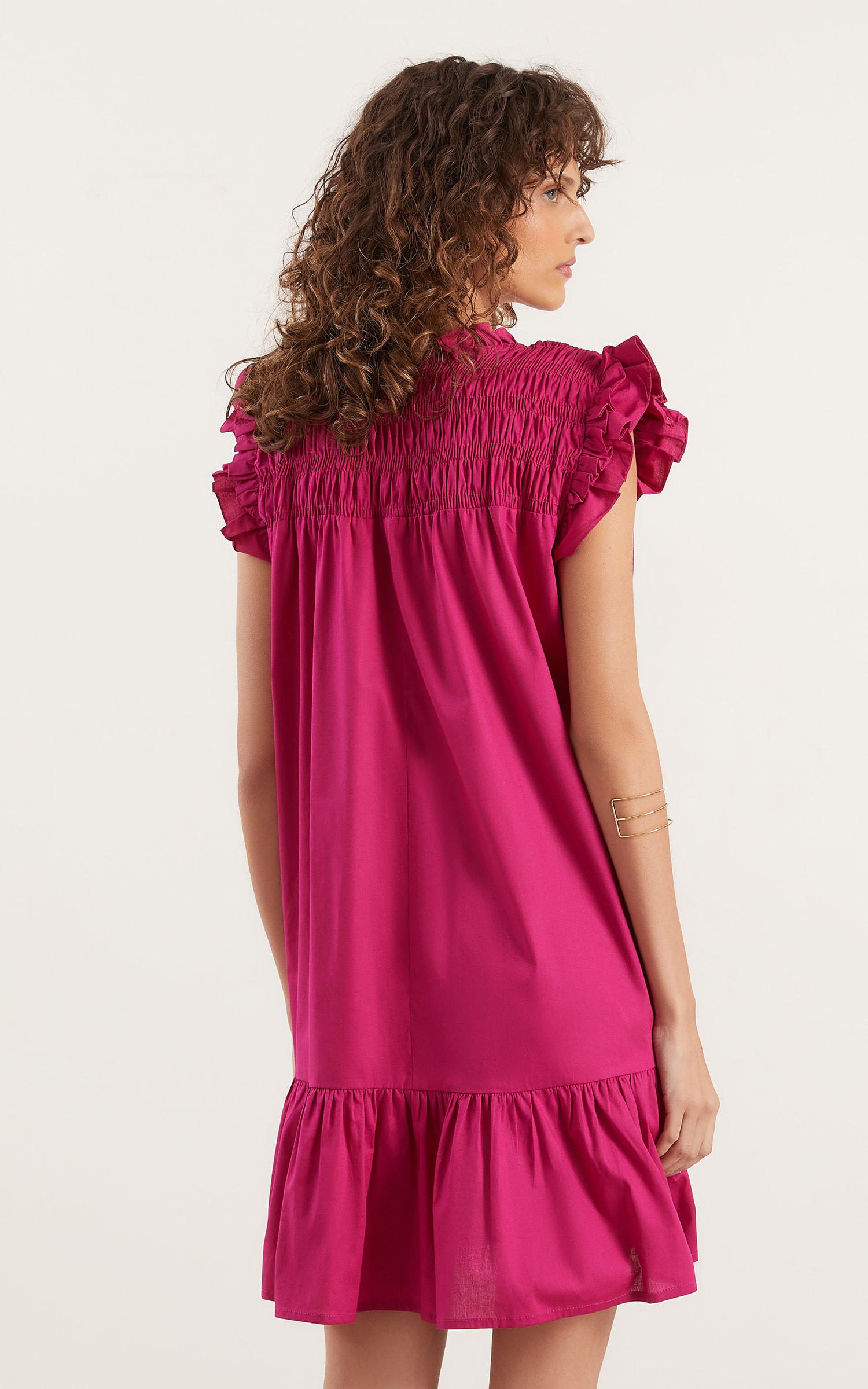 Vestido Curto Lastex Cosmos Cereja