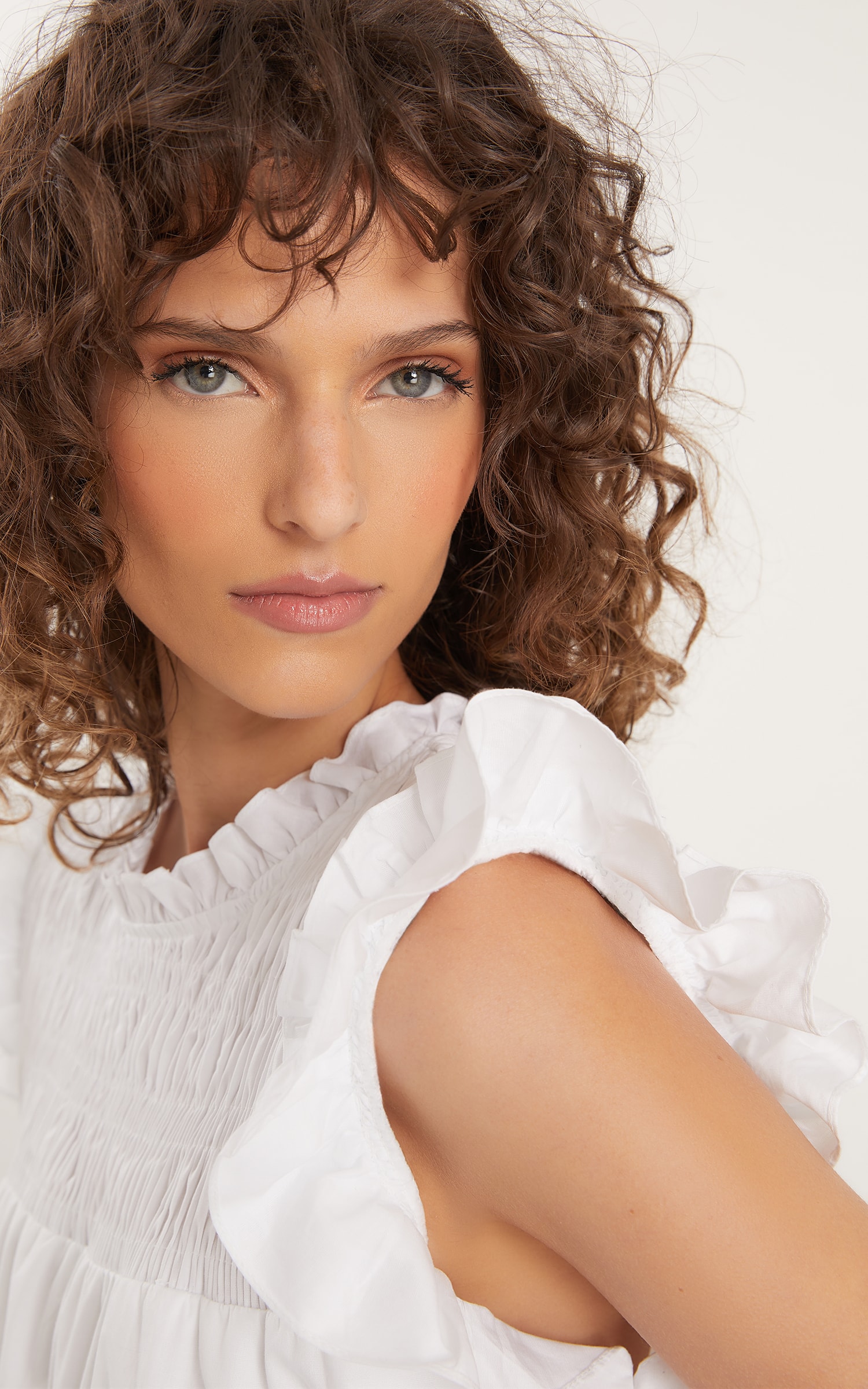 Vestido Curto Lastex Cosmos Off White