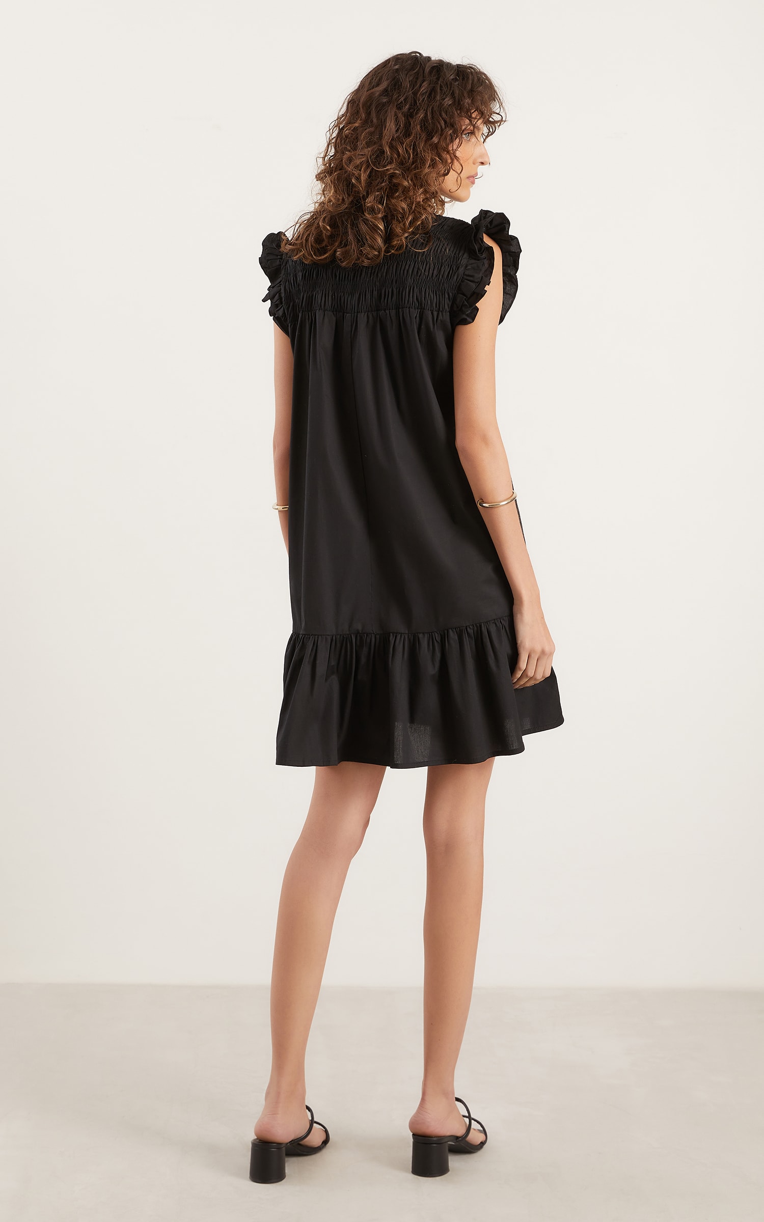 Vestido Curto Lastex Cosmos Preto