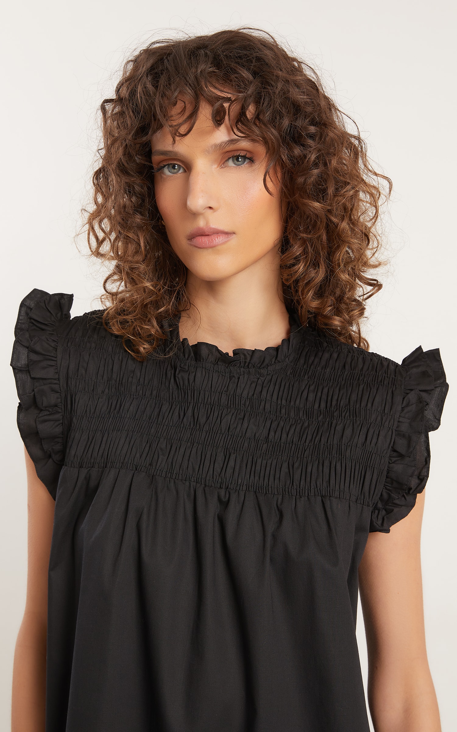 Vestido Curto Lastex Cosmos Preto
