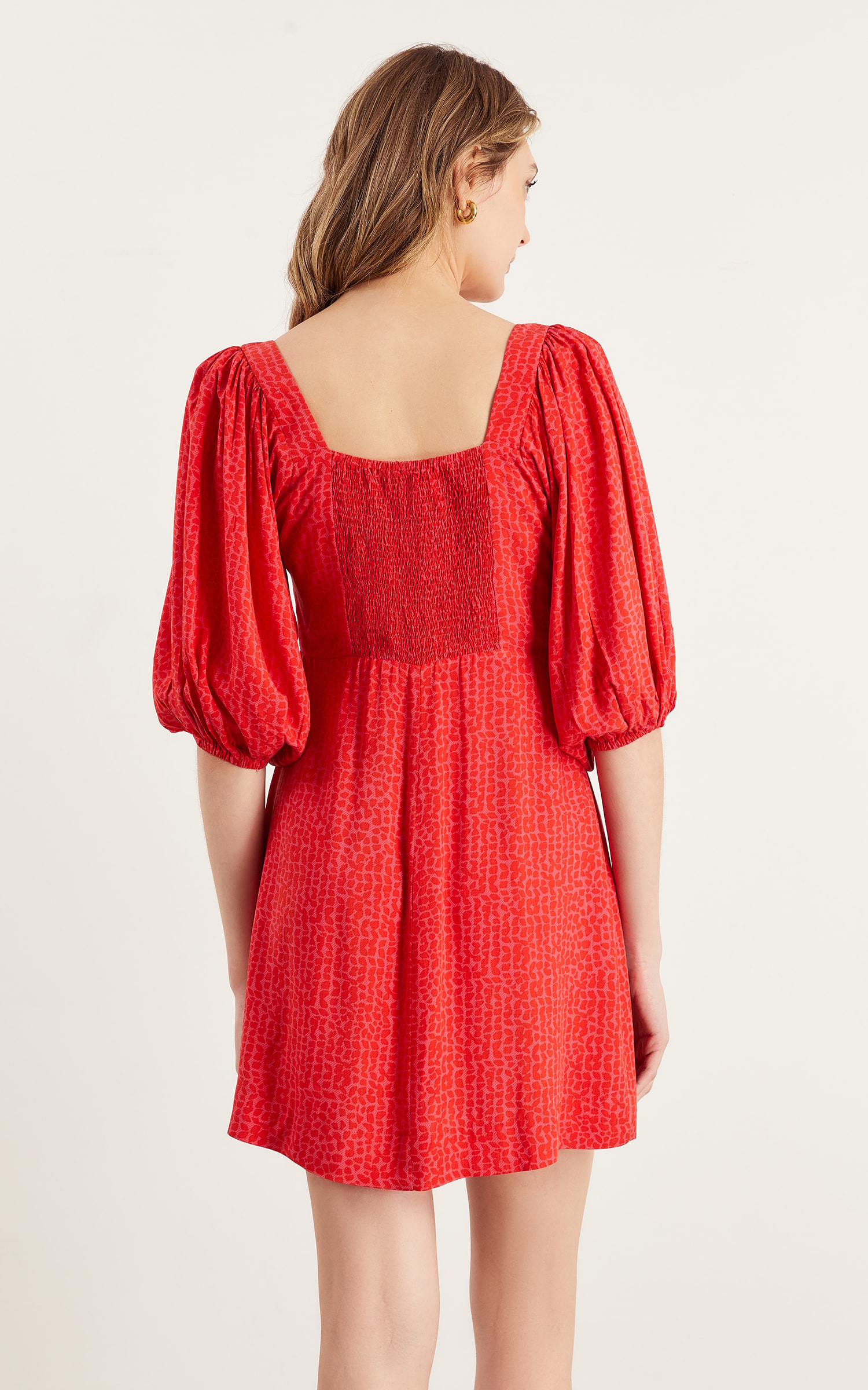 Vestido Curto Lovely Vermelho/Rosa