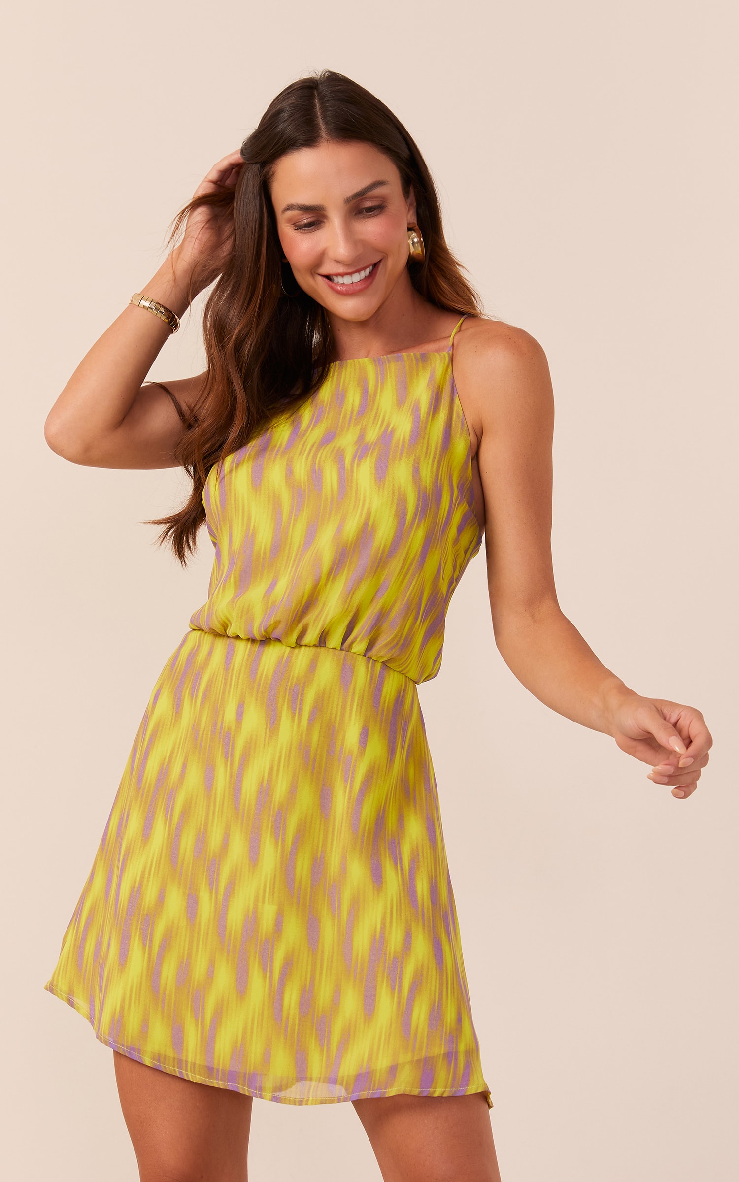 Vestido Curto Luzes Lima