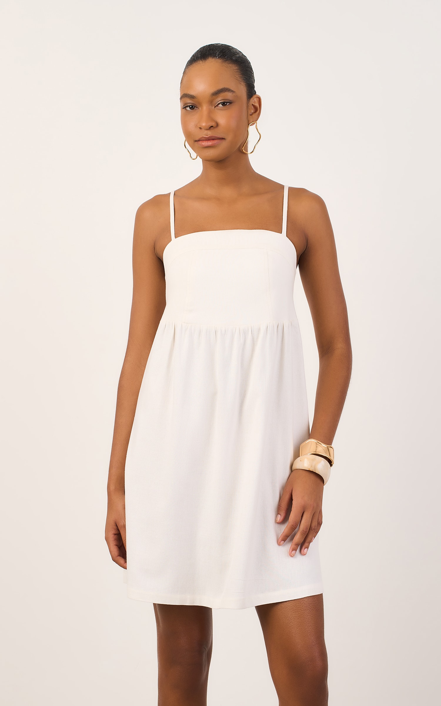 Vestido Curto Mar Off White
