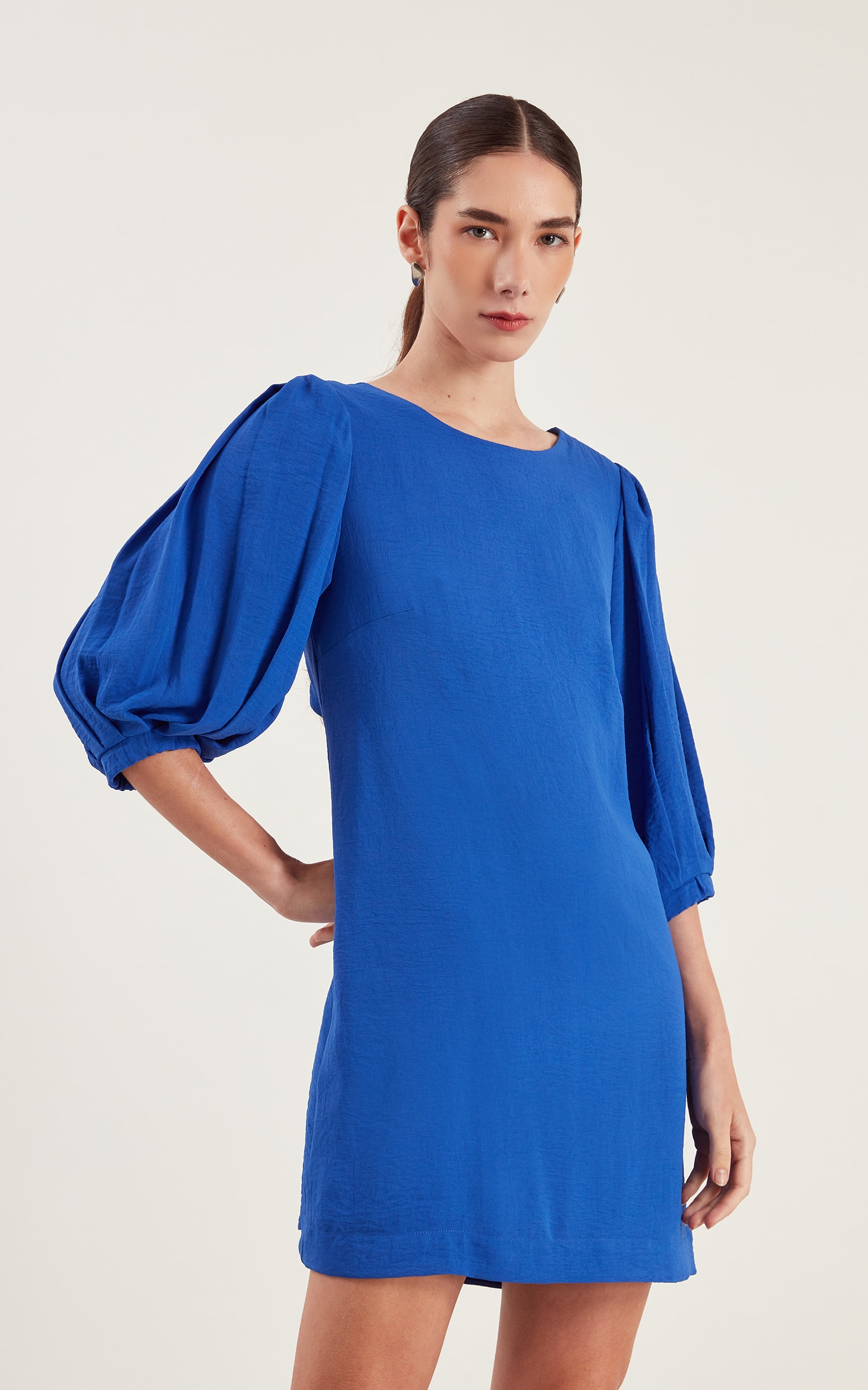 Vestido Curto Minimal Azul