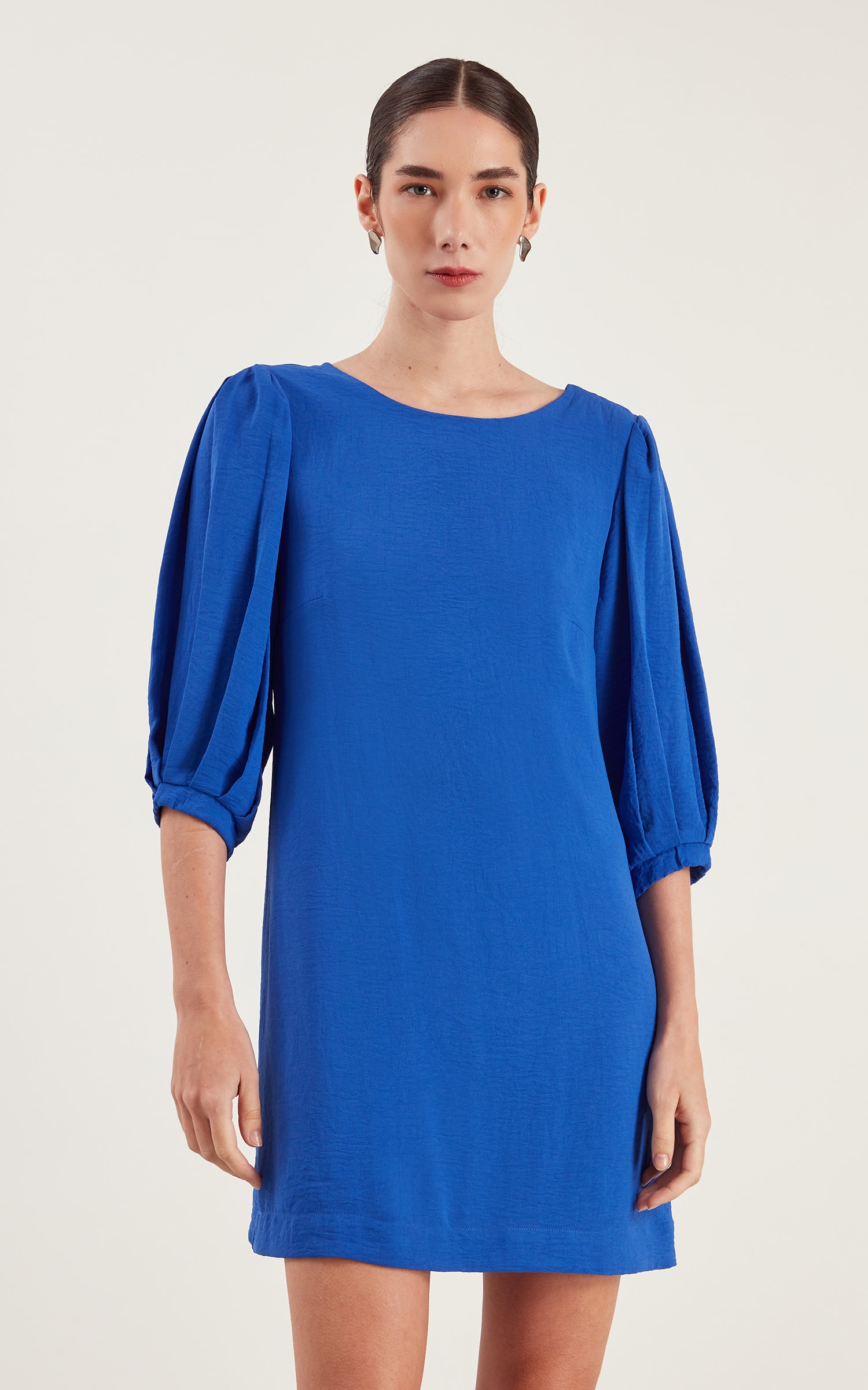 Vestido Curto Minimal Azul