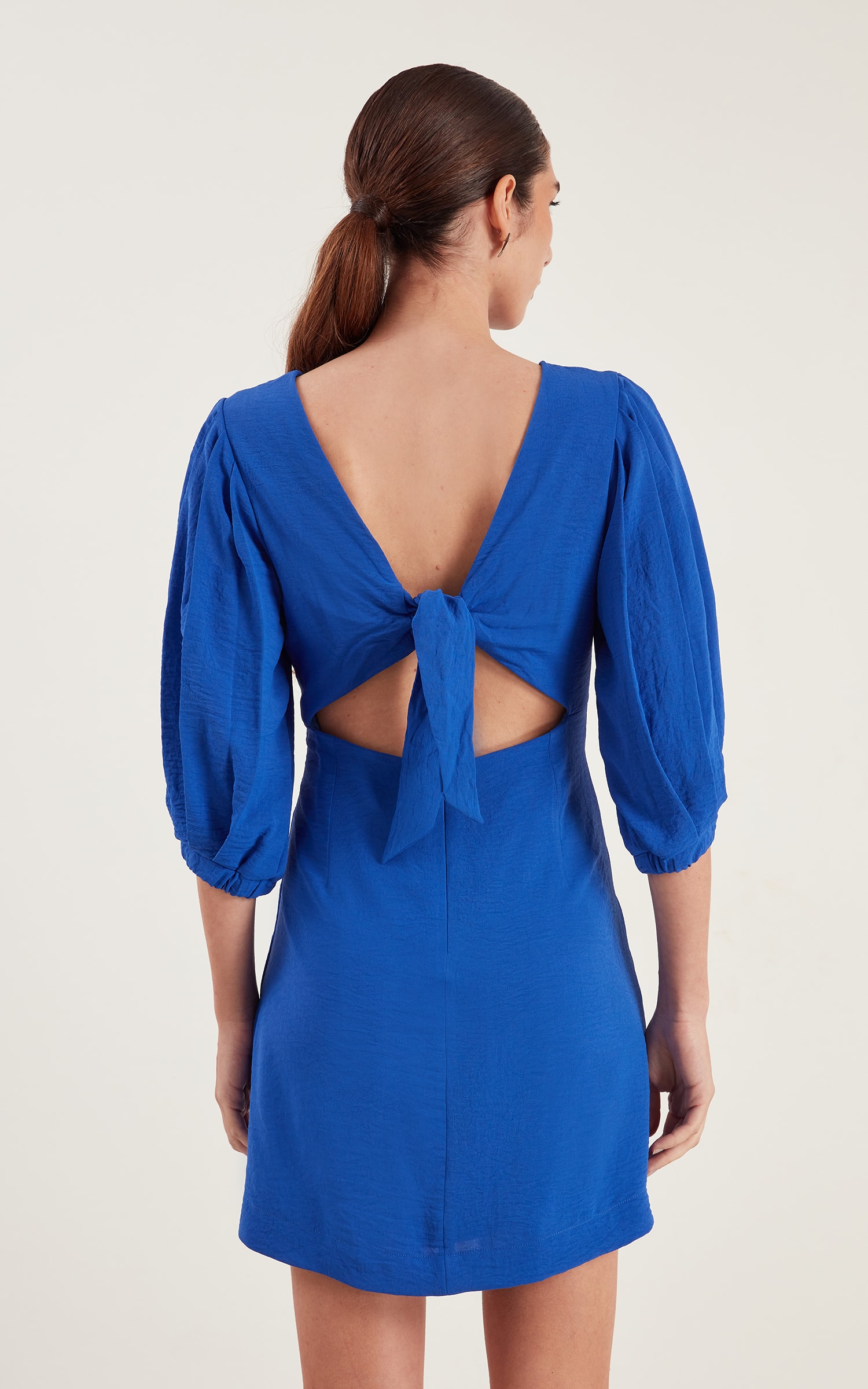 Vestido Curto Minimal Azul