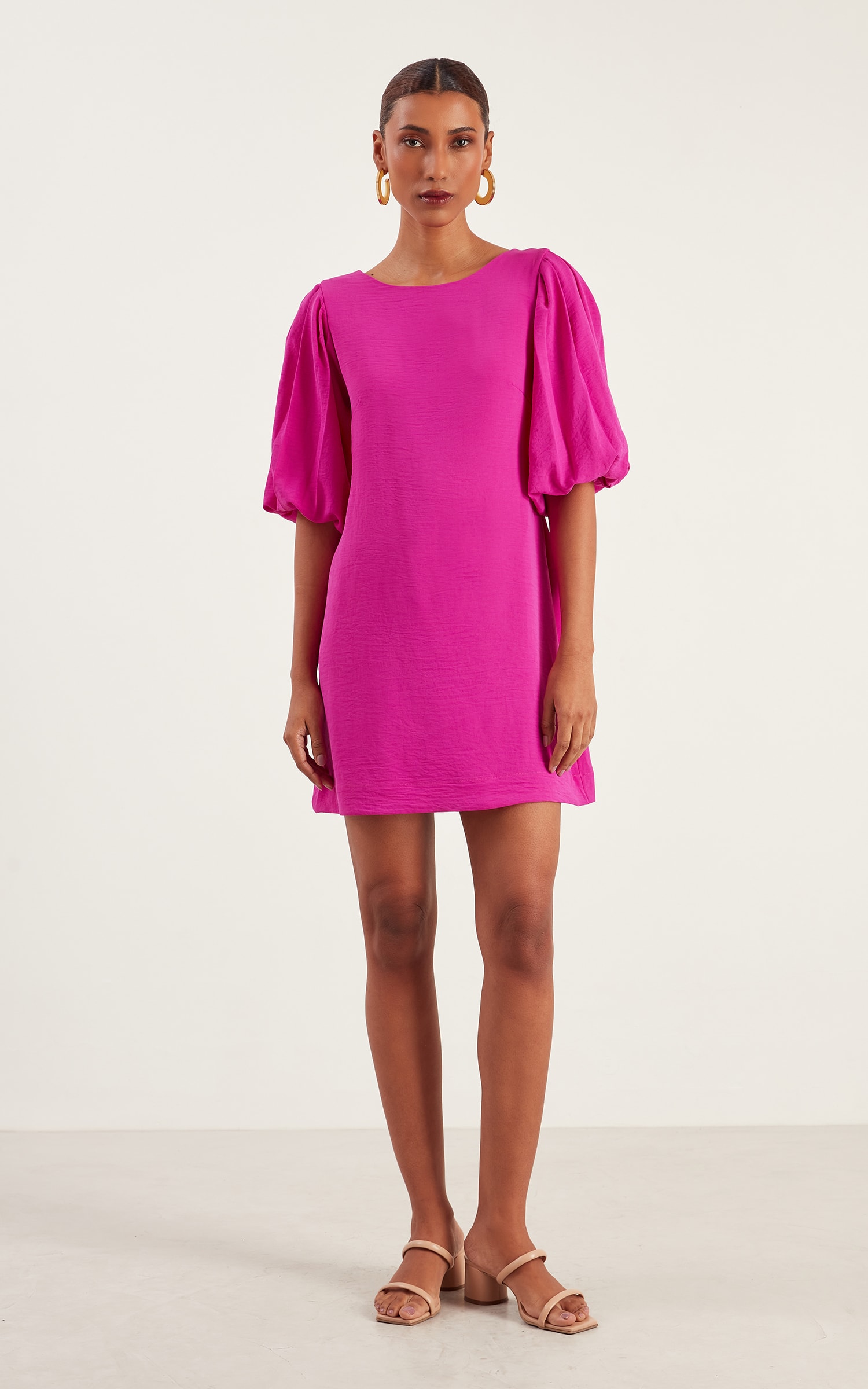 Vestido Curto Minimal Fúcsia