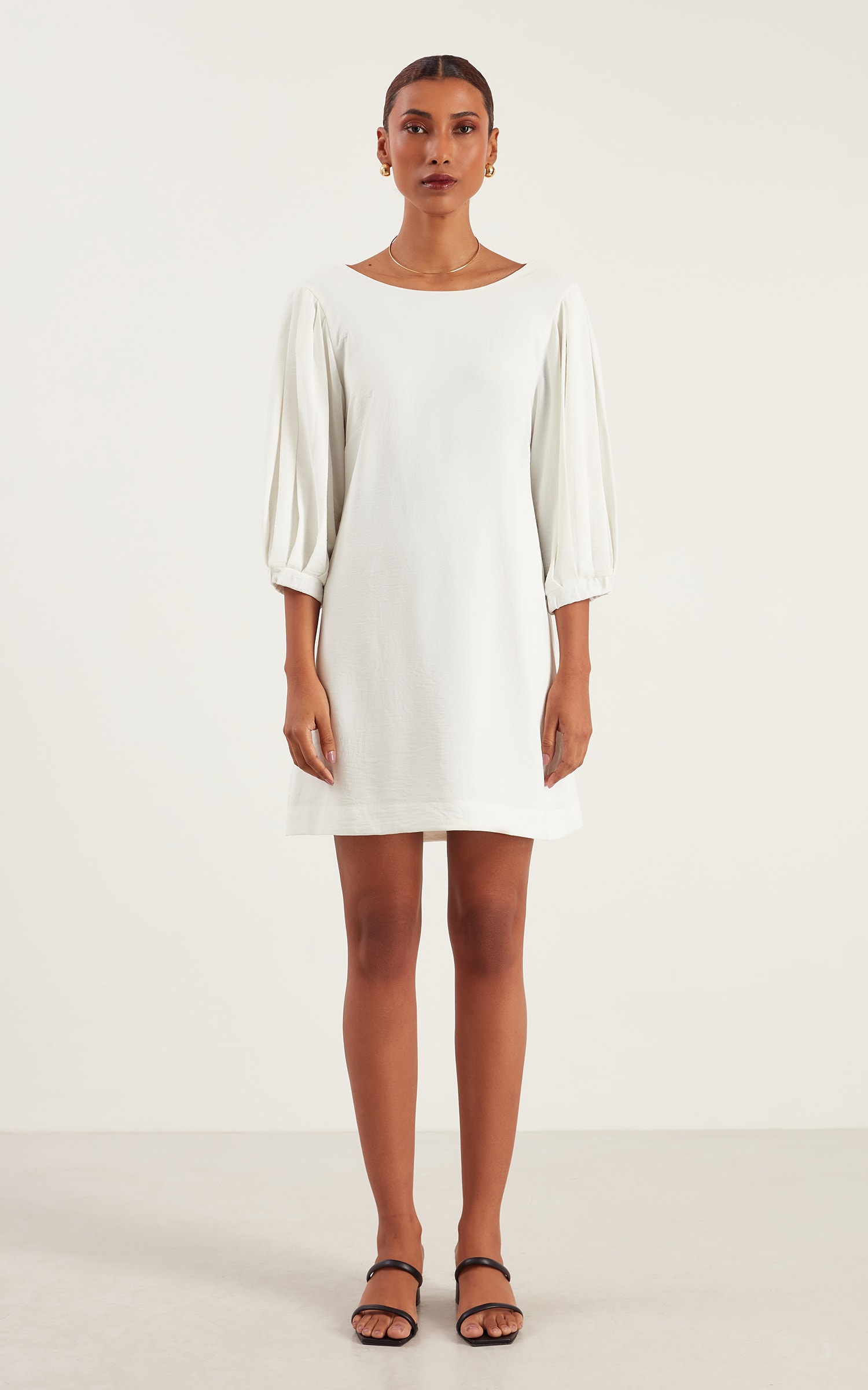 Vestido Curto Minimal Off White
