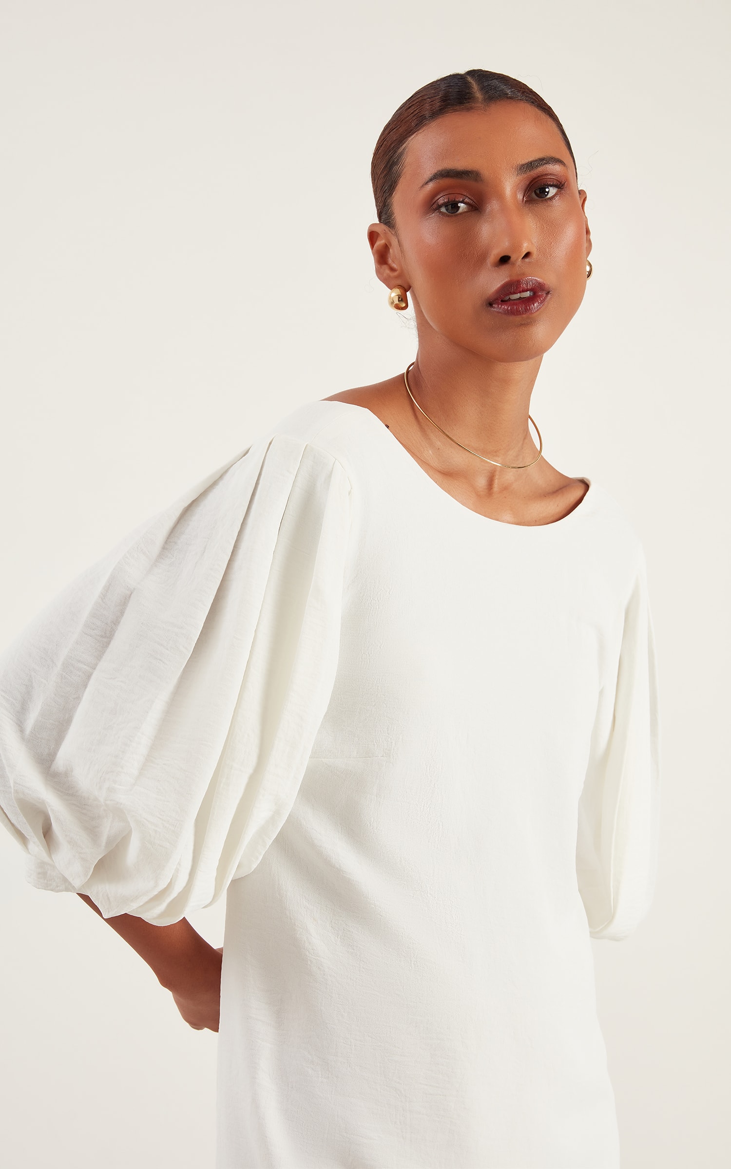 Vestido Curto Minimal Off White