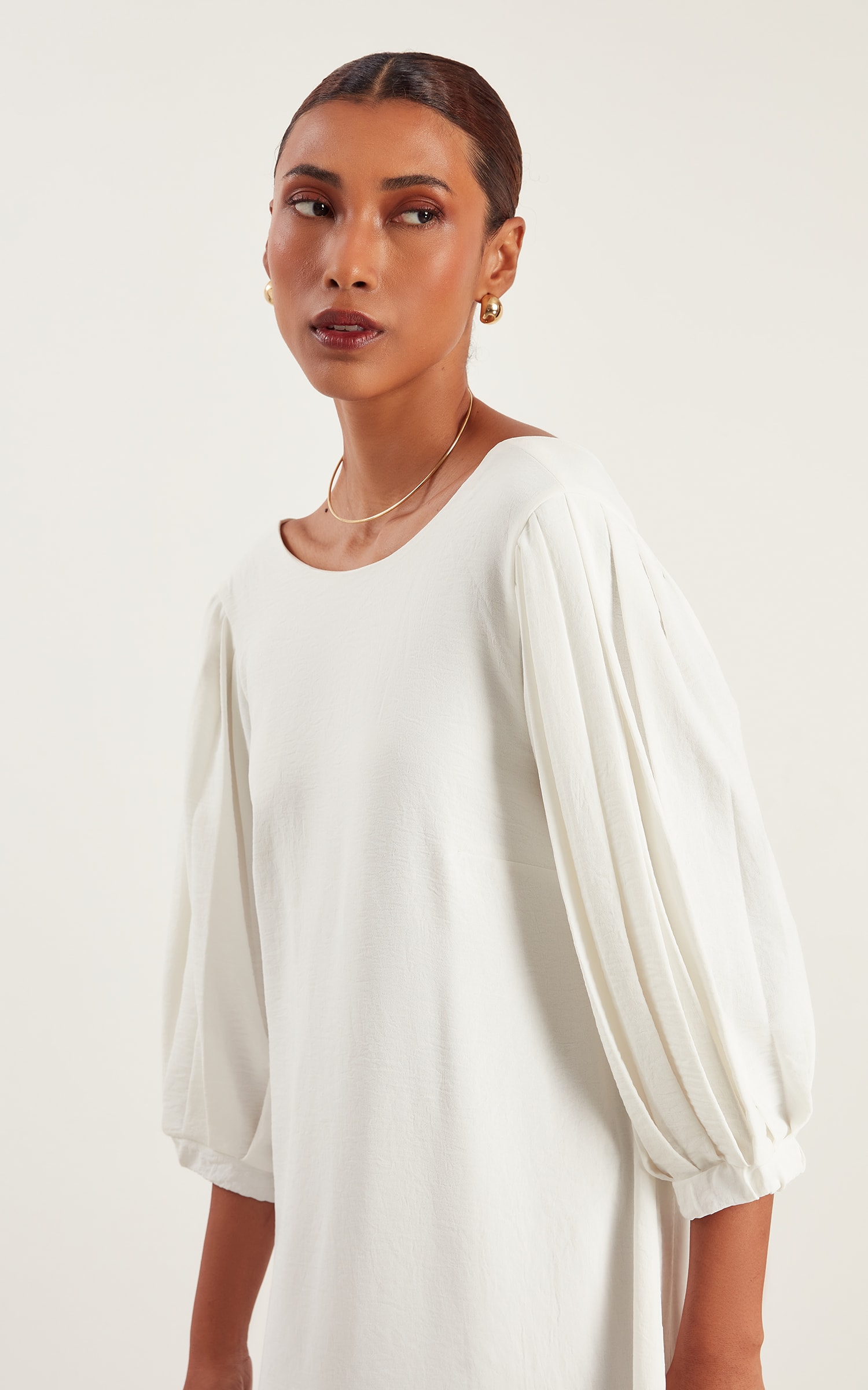 Vestido Curto Minimal Off White
