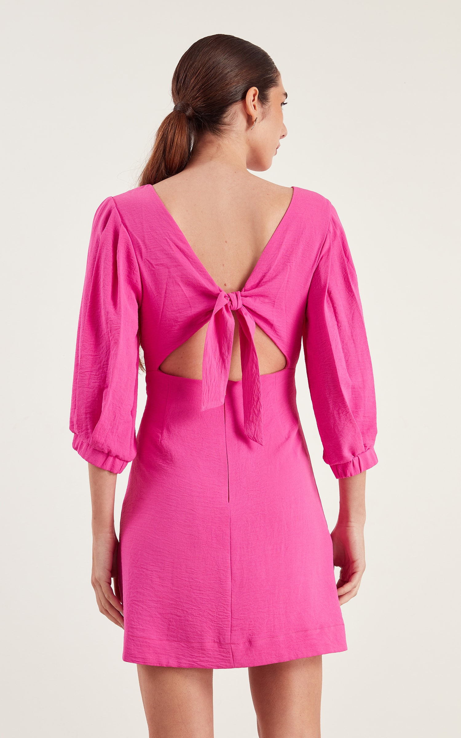 Vestido Curto Minimal Rosa