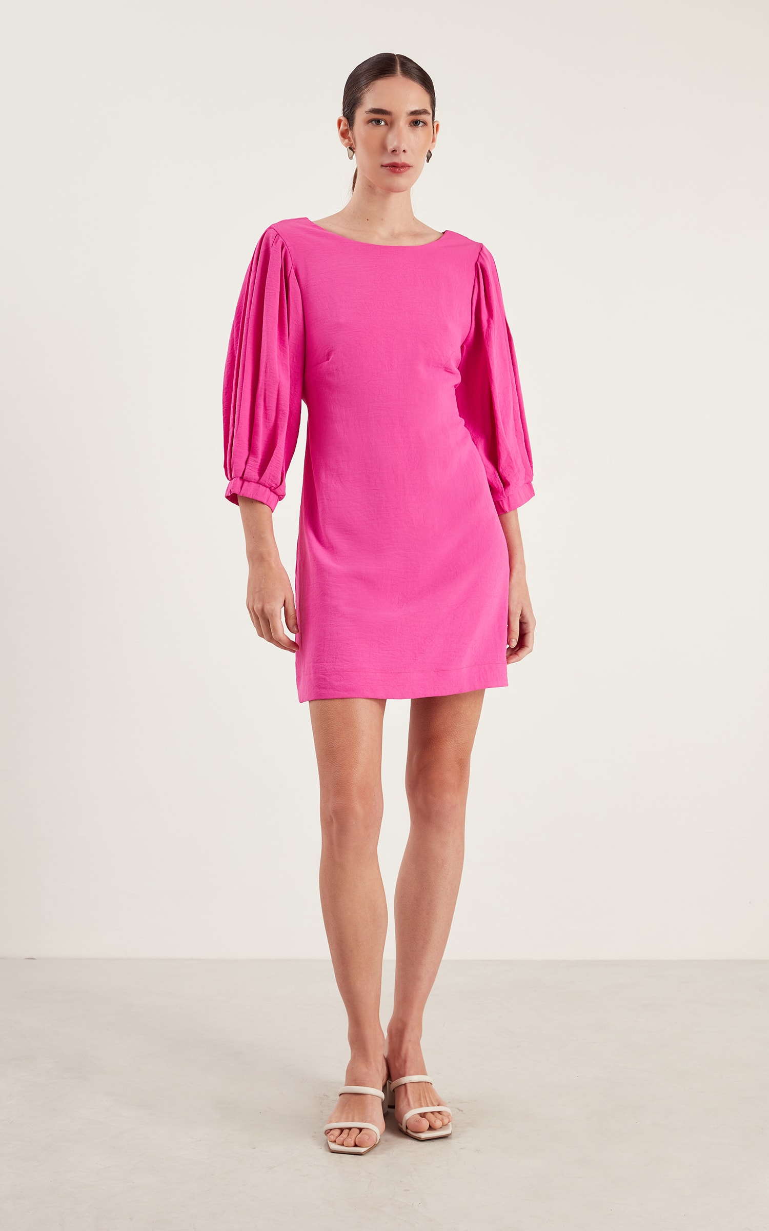Vestido Curto Minimal Rosa