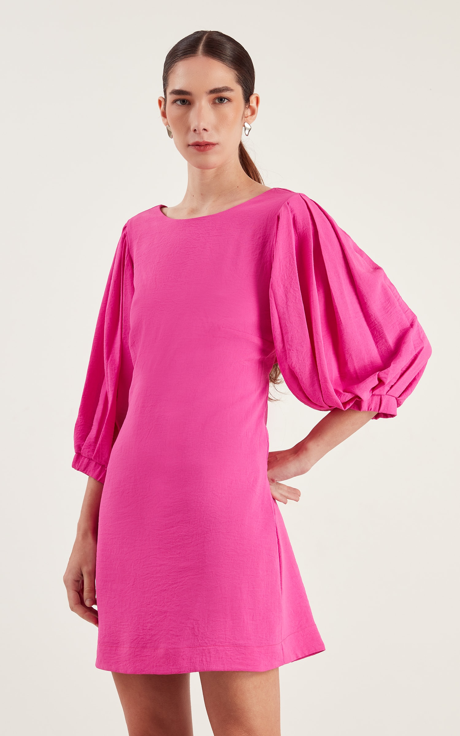 Vestido Curto Minimal Rosa