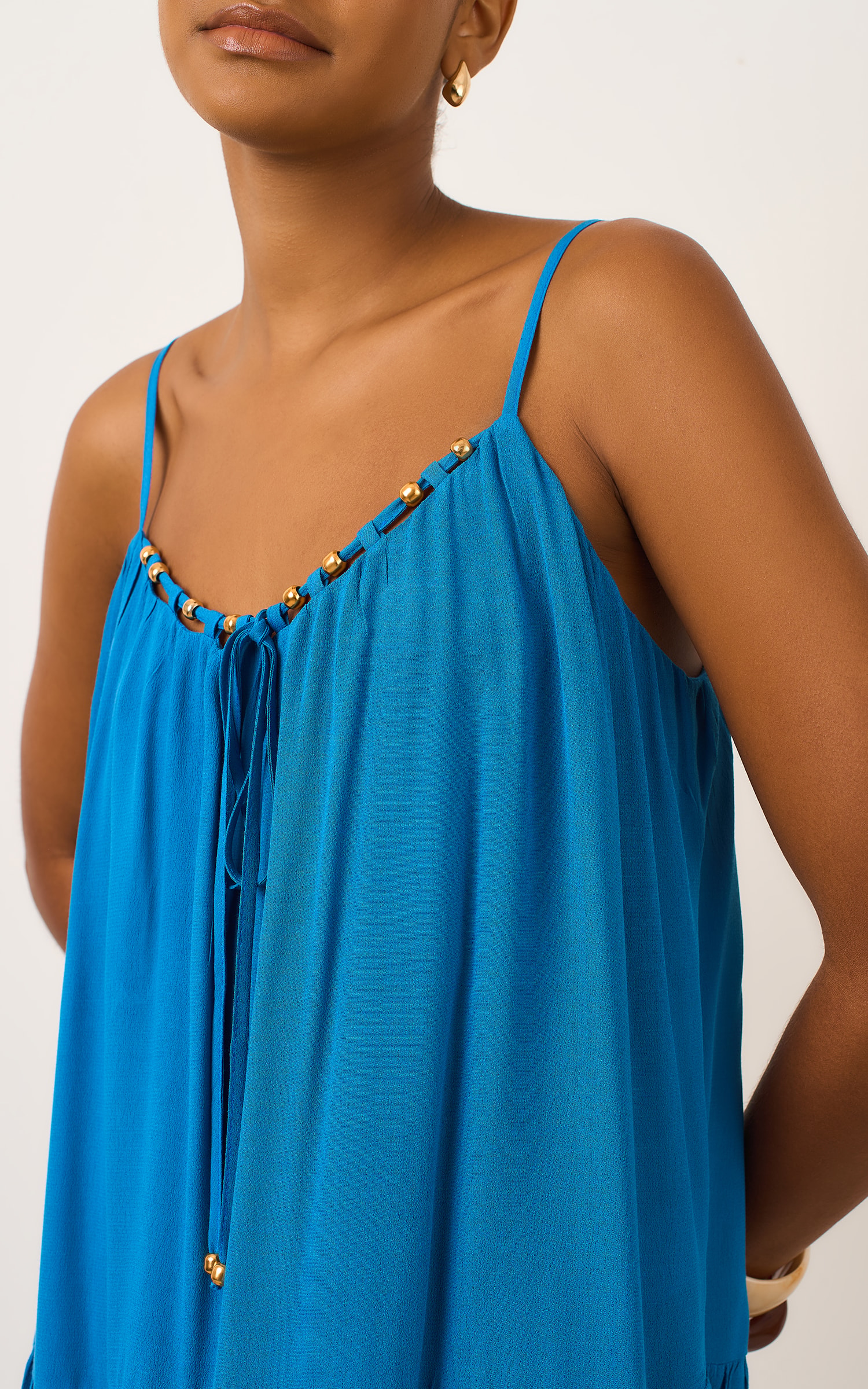Vestido Curto Naif Azul Piscine